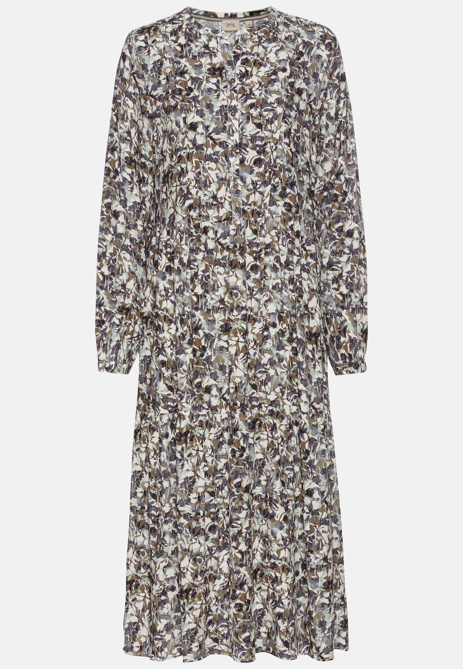 Women Slip-on dress with a longsleeve Eukalyptus frontal front