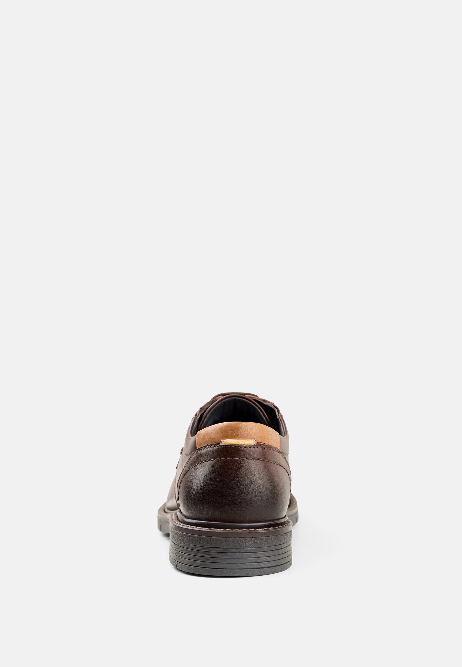 Men Leather shoes with Soft Insole Brown front close