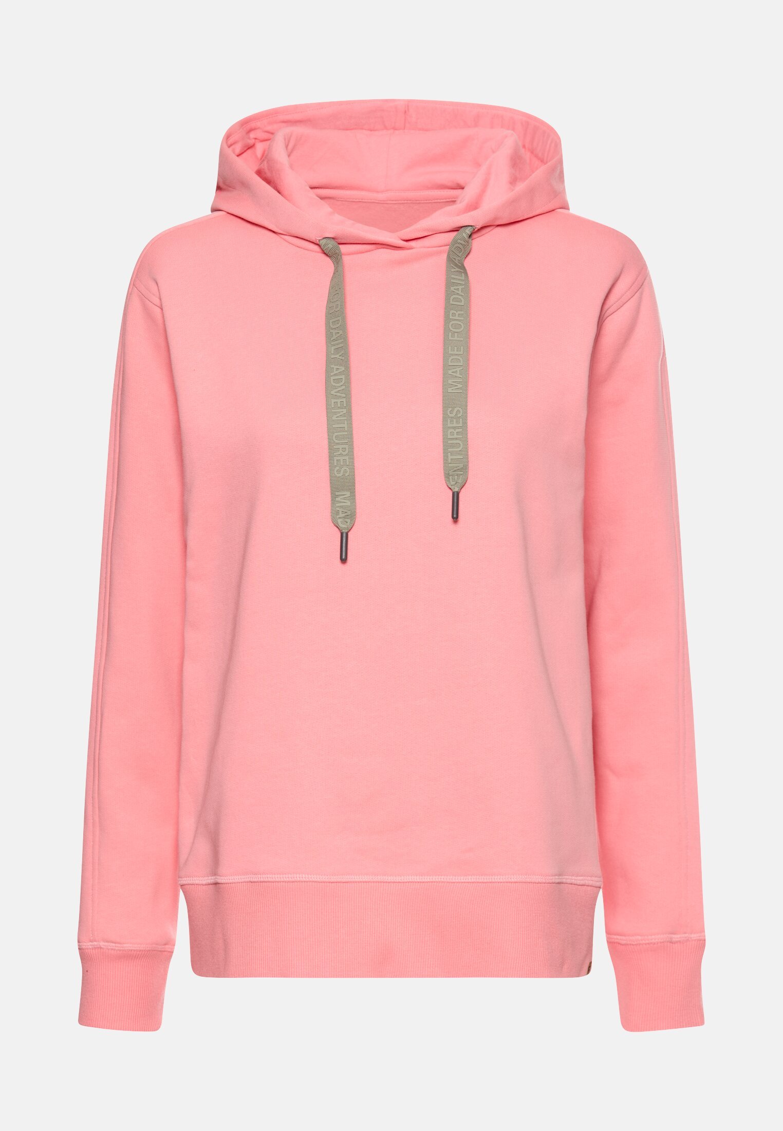 Damen Hoodie aus reiner Baumwolle Beere frontal vorn