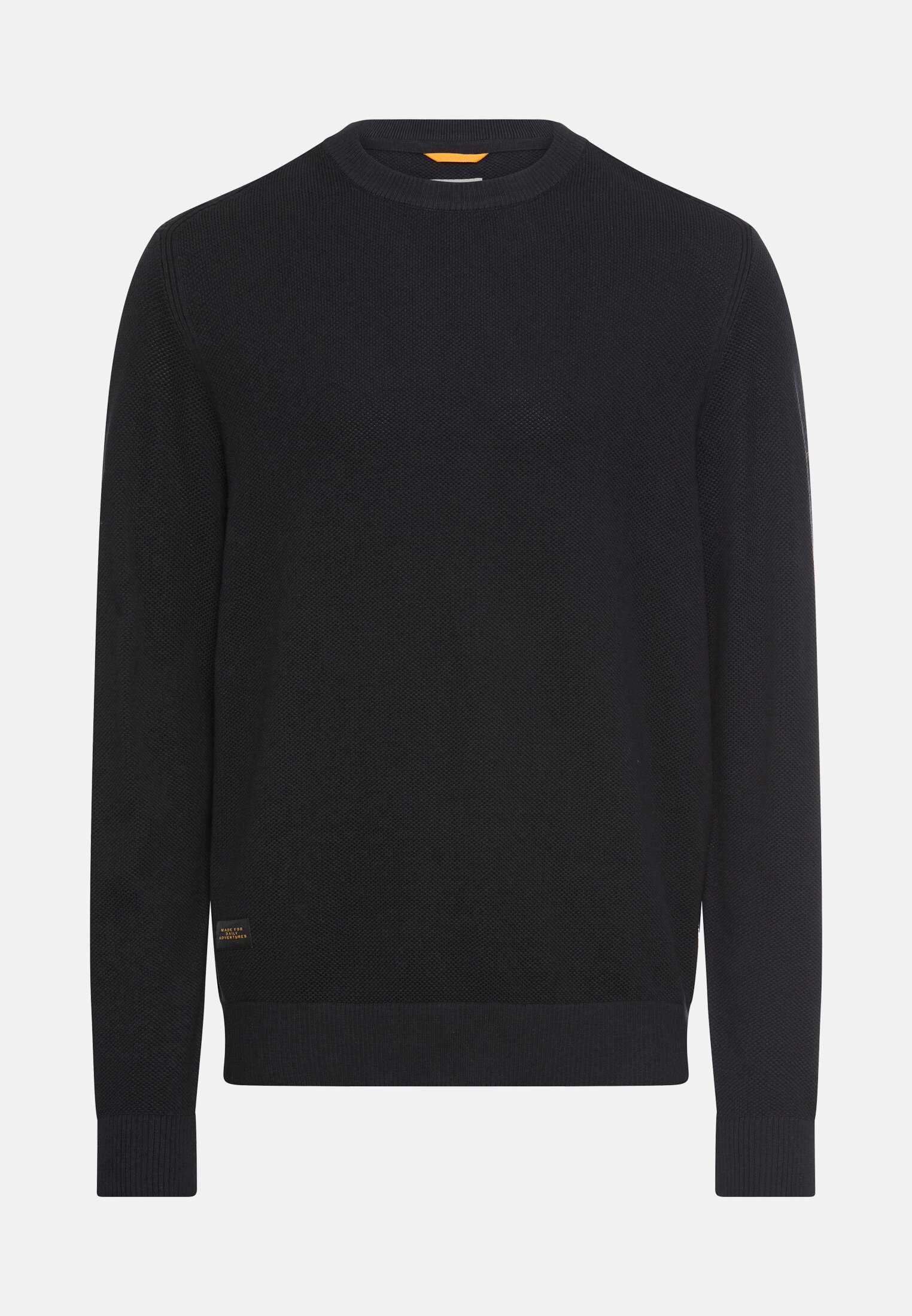 Heren Gebreide trui met ronde hals Marineblauw frontaal voor