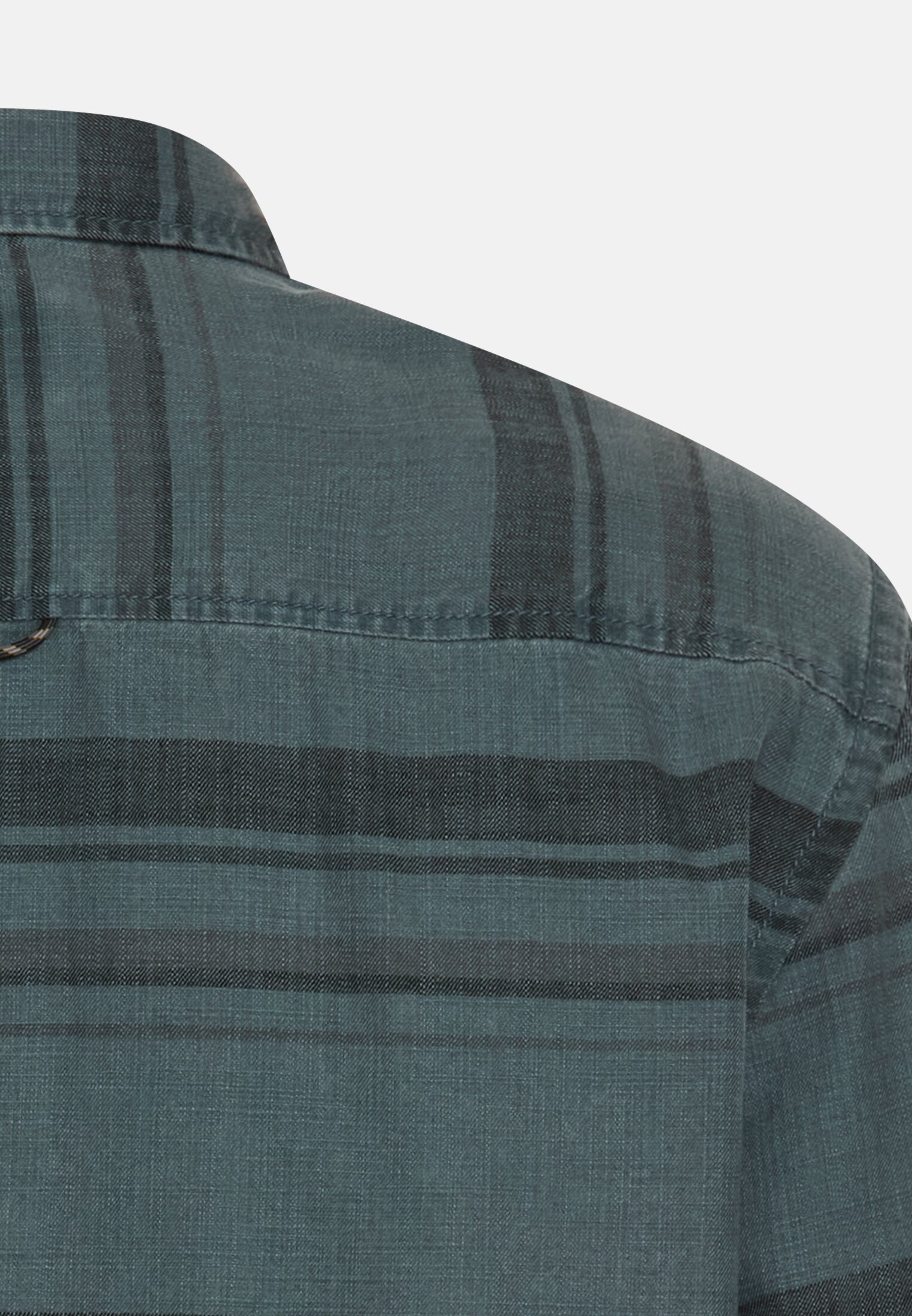 Heren Overhemd met lange mouwen van puur katoen Inktblauw achter dichtbij