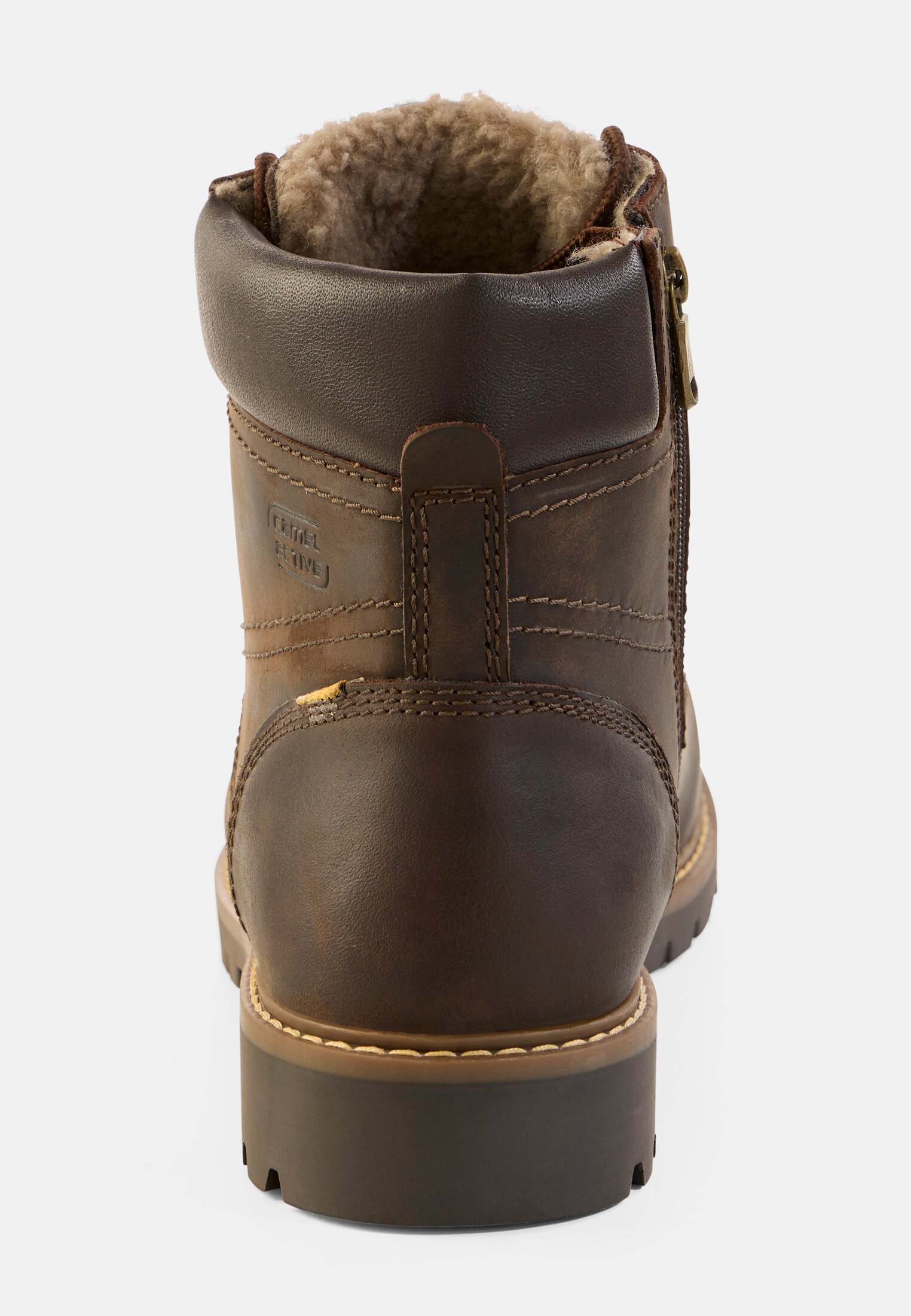 Heren Veterschoen van echt leer Donkerbruin front dichtbij