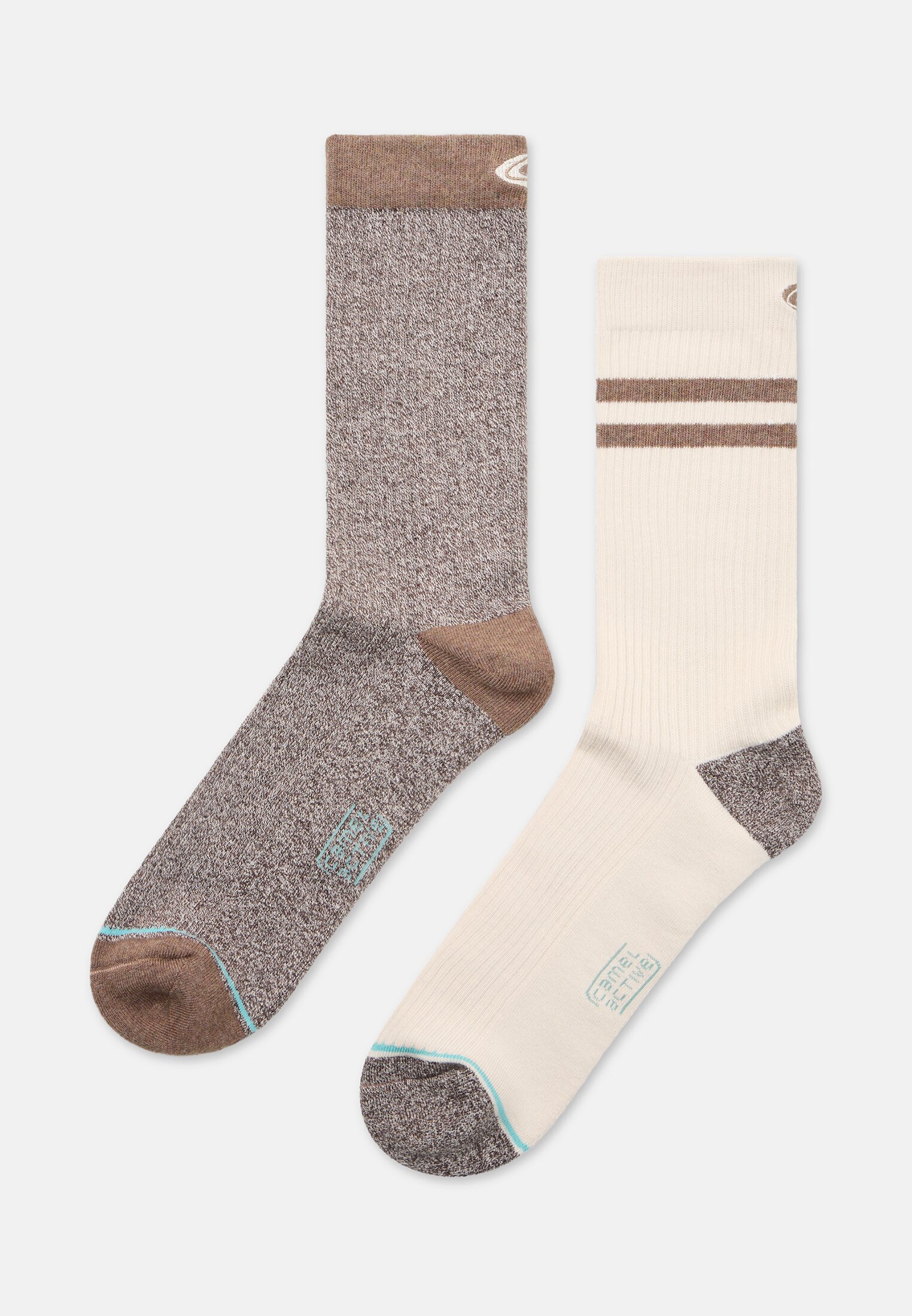 Men Pack of two pairs of socks Olive Brown frontal top