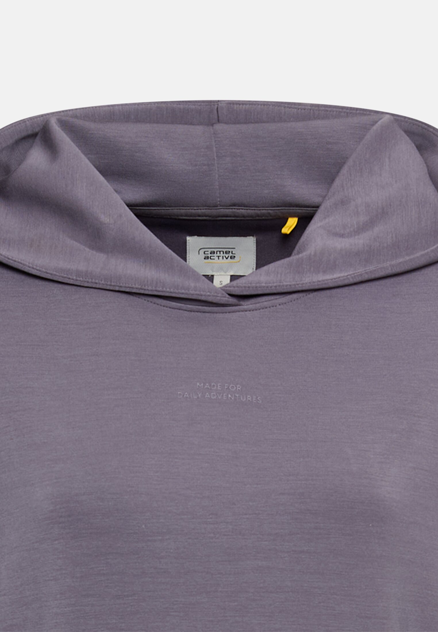 Damen Hoodie im Relaxed Fit Lila vorne nah