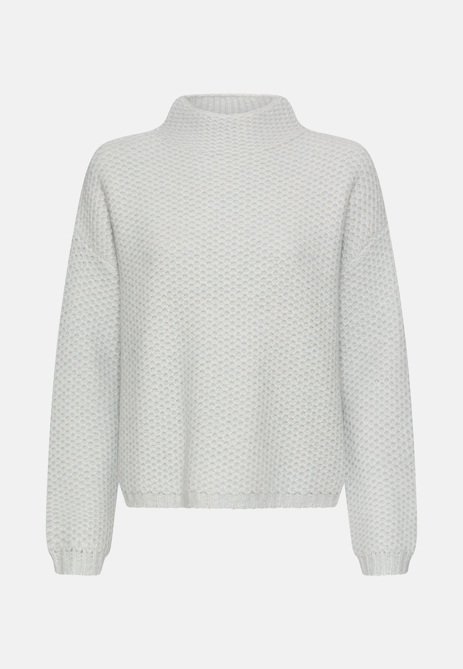 Damen Strickpullover mit überschnittenen Schultern Minze frontal vorn