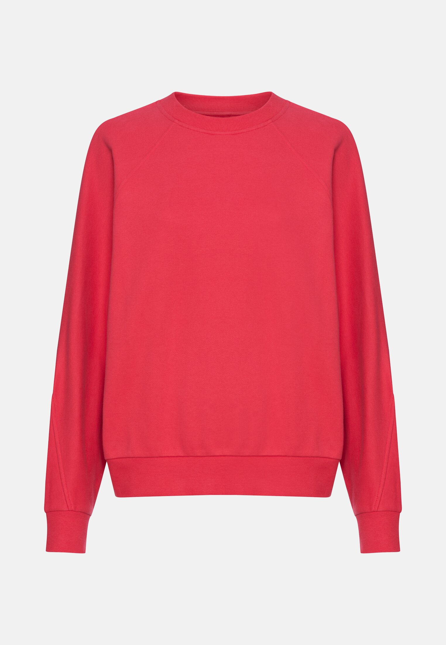Damen Sweatshirt aus Baumwolle Rot frontal vorn