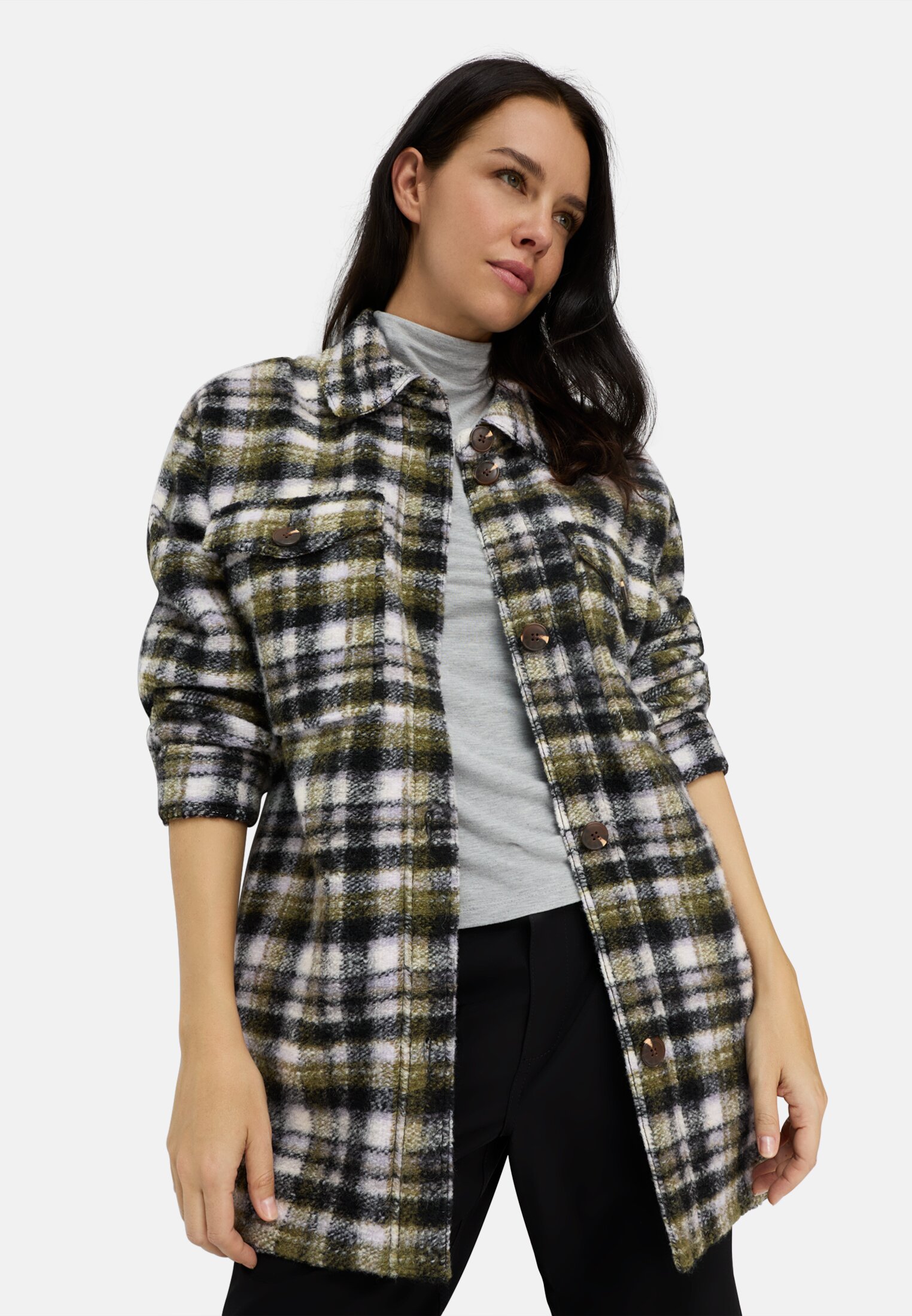 Women Indoor jacket in an oversized fit Caviar worn emotional