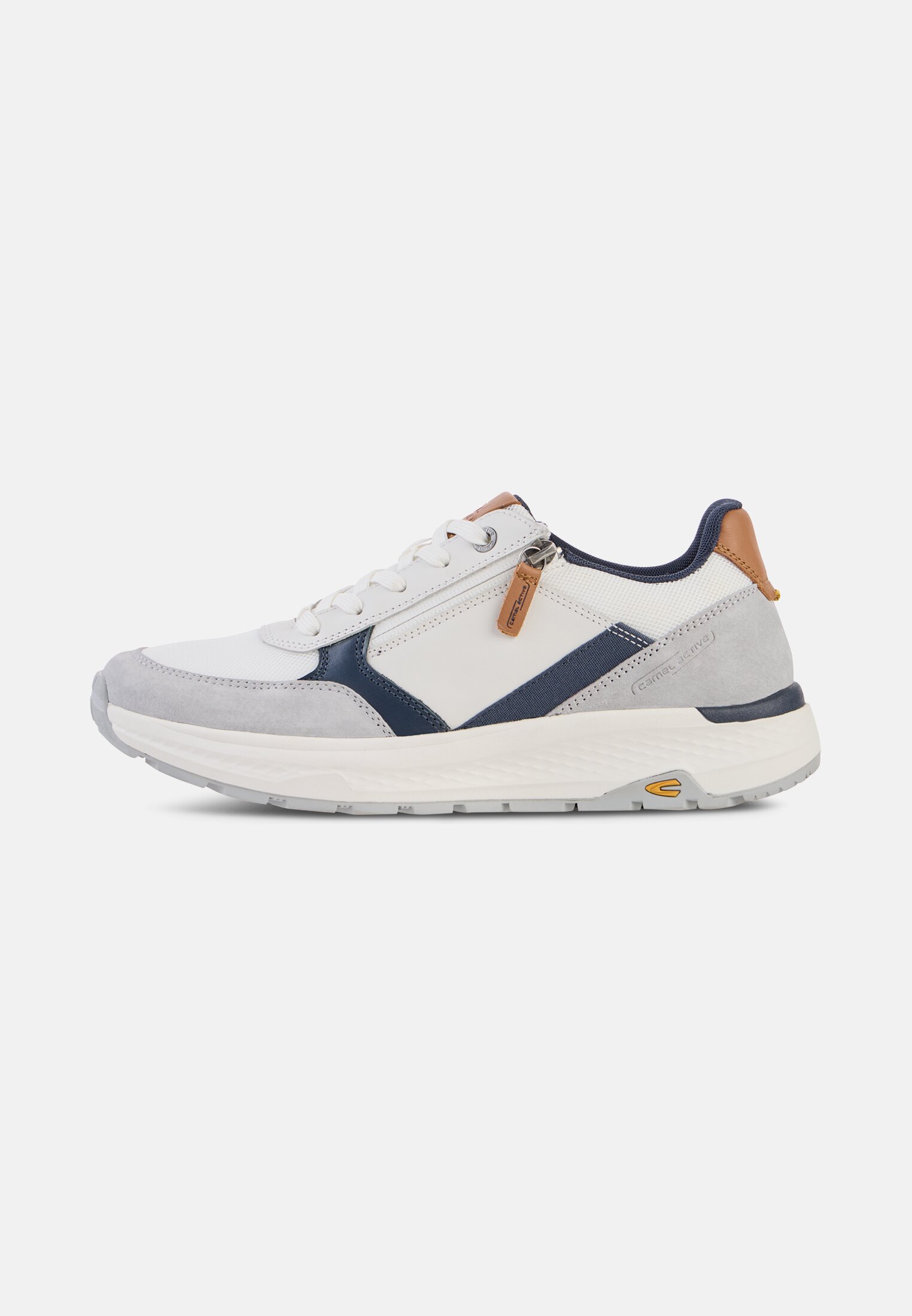 Herren Sneaker mit Seitenzipper weiß frontal vorn