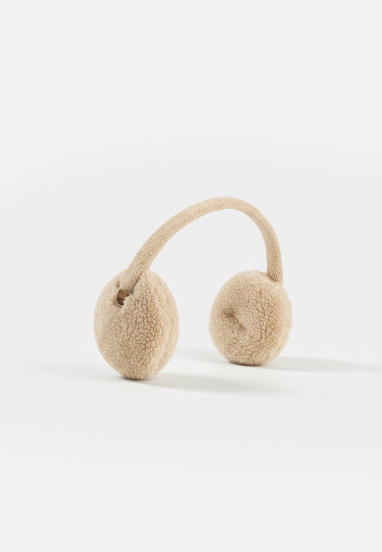 Women Earmuffs with adjustable headband Milk White front close