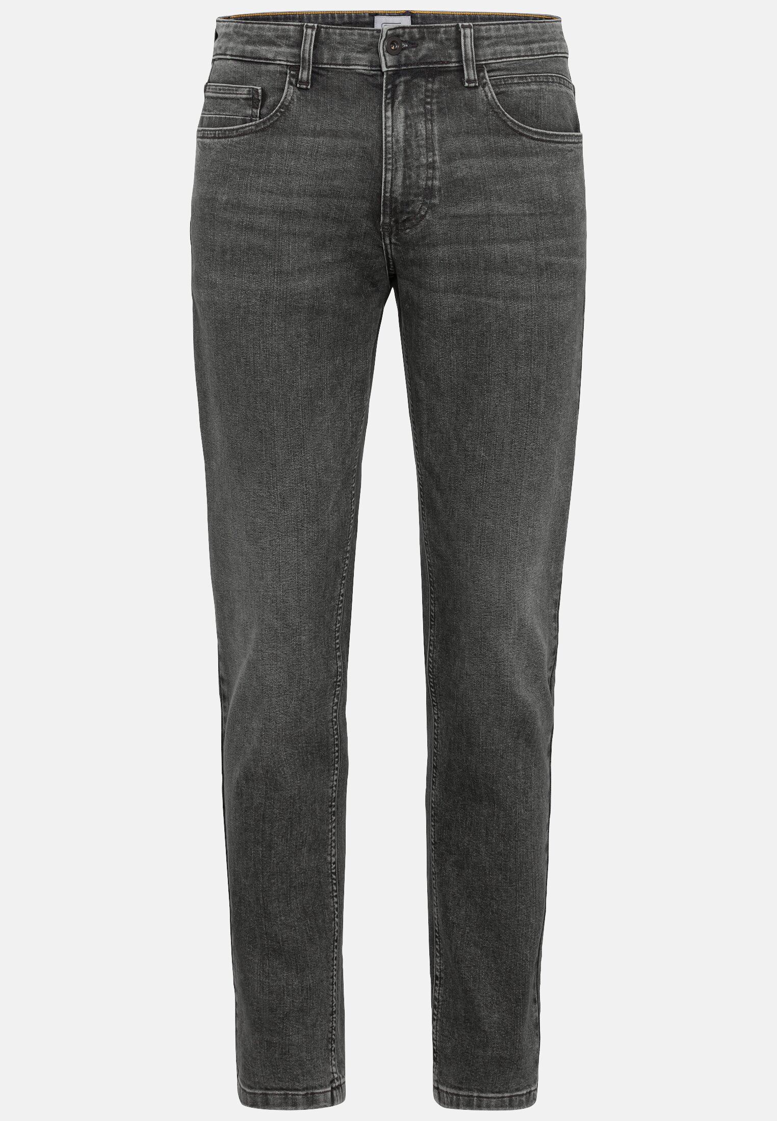 Men Slim Fit 5-Pocket Jeans Grey frontal front