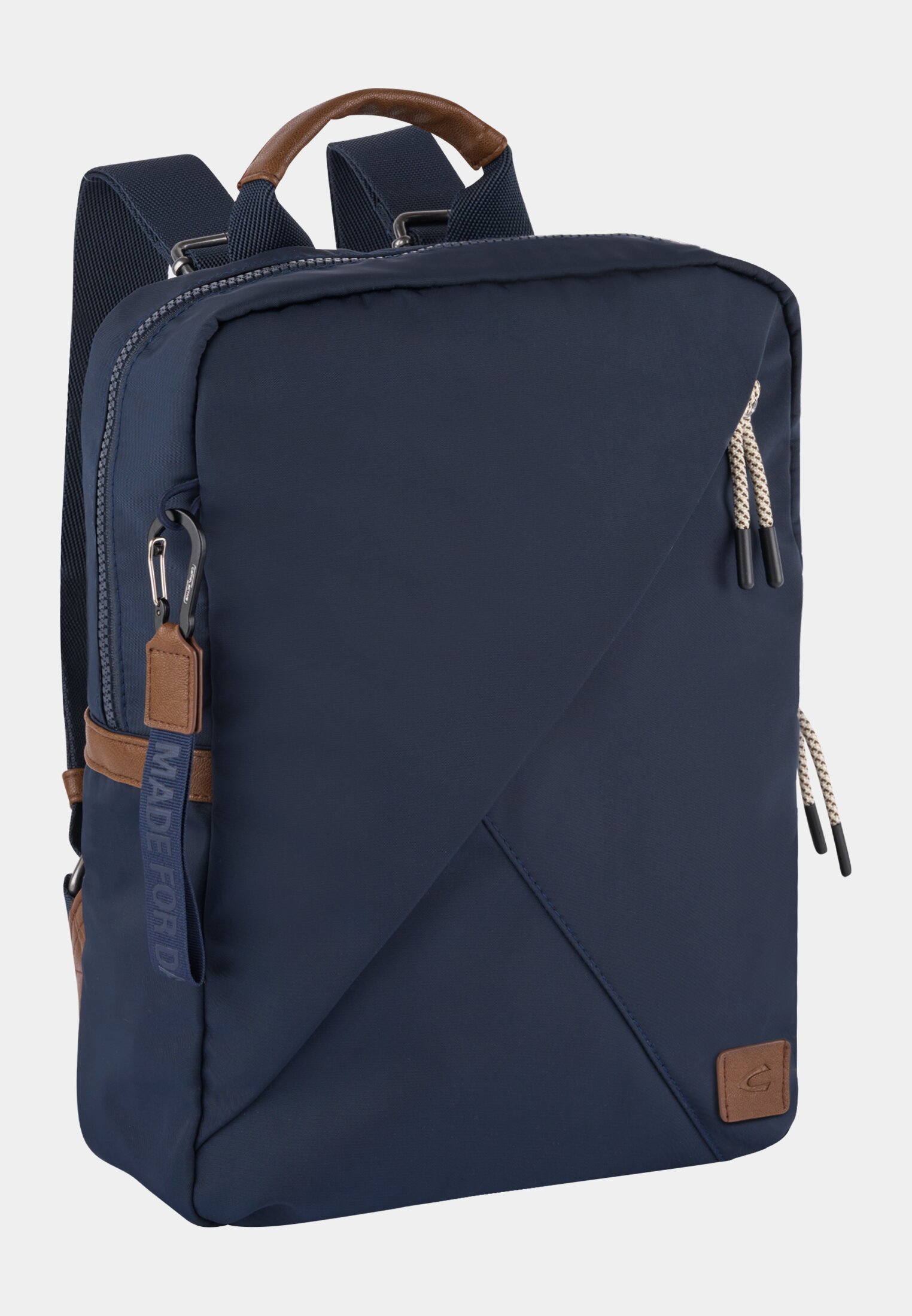 Damen AURUM Rucksack mit strukturiertem Gewebeband Dunkelblau frontal vorn