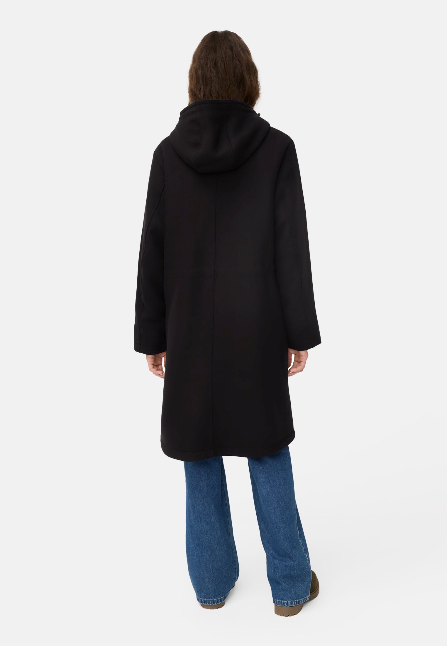 Women Parka with Reflective Details Dark blue worn back