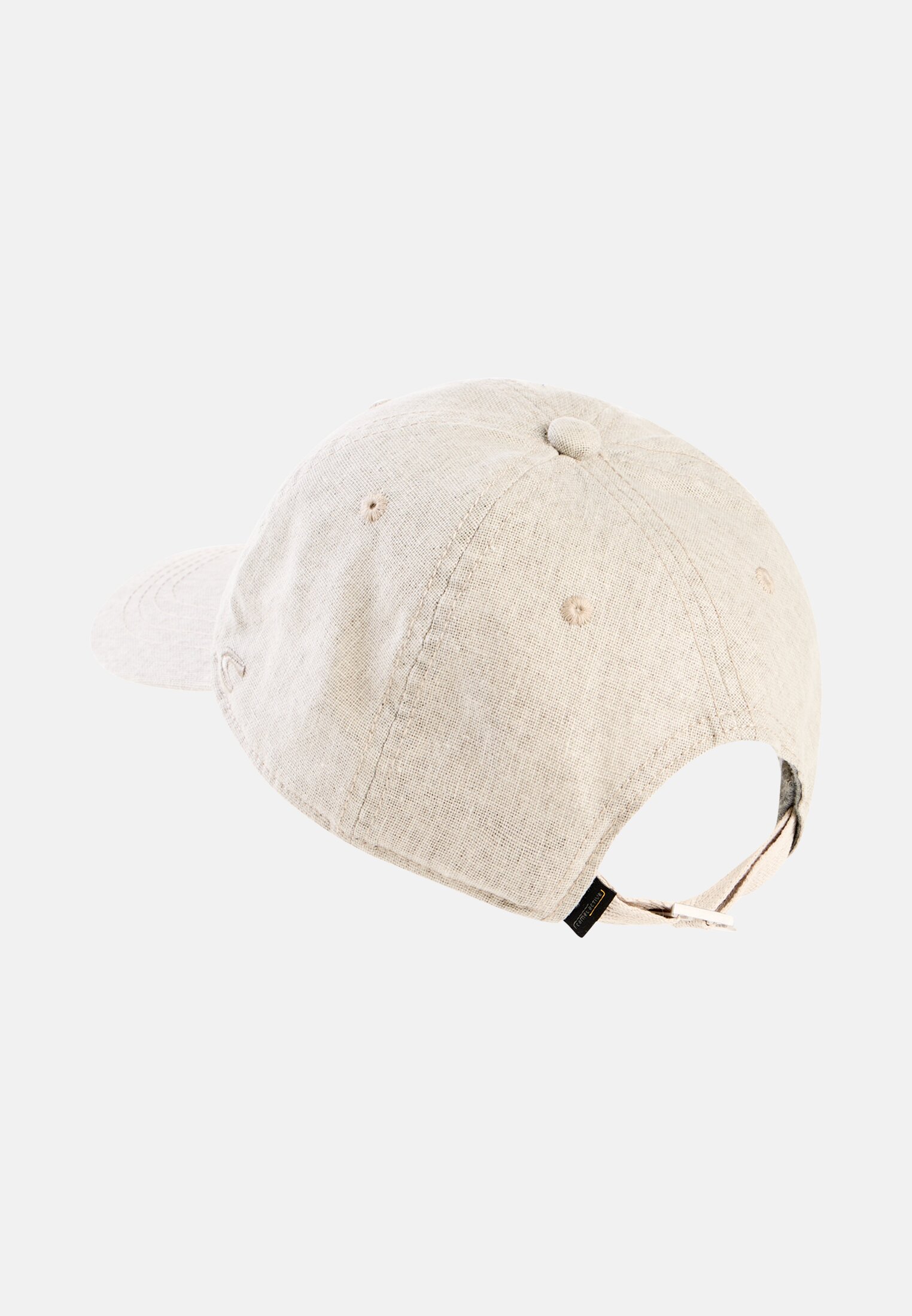 Heren Pet in katoen-linnenmix Beige frontaal achter
