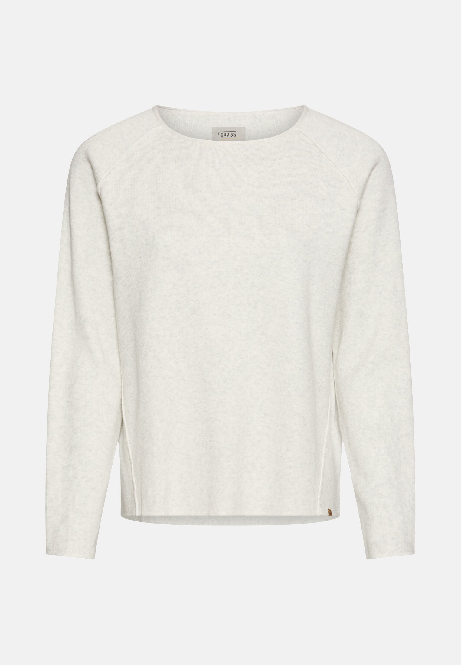Damen Langarmshirt aus 100% Baumwolle Hellgrau frontal vorn