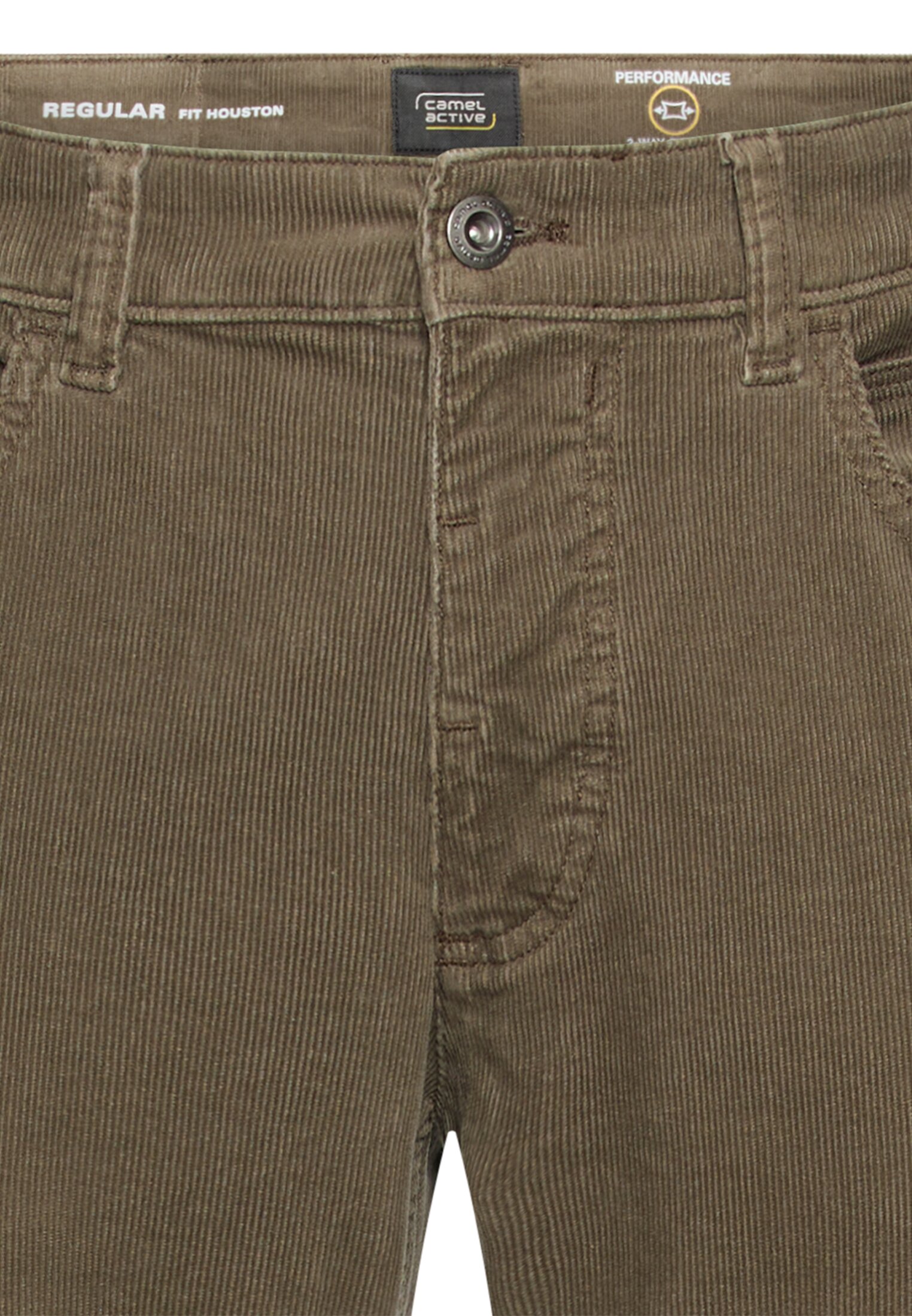 Herren Regular Fit fleXXXactive© Hose Olivgrün vorne nah
