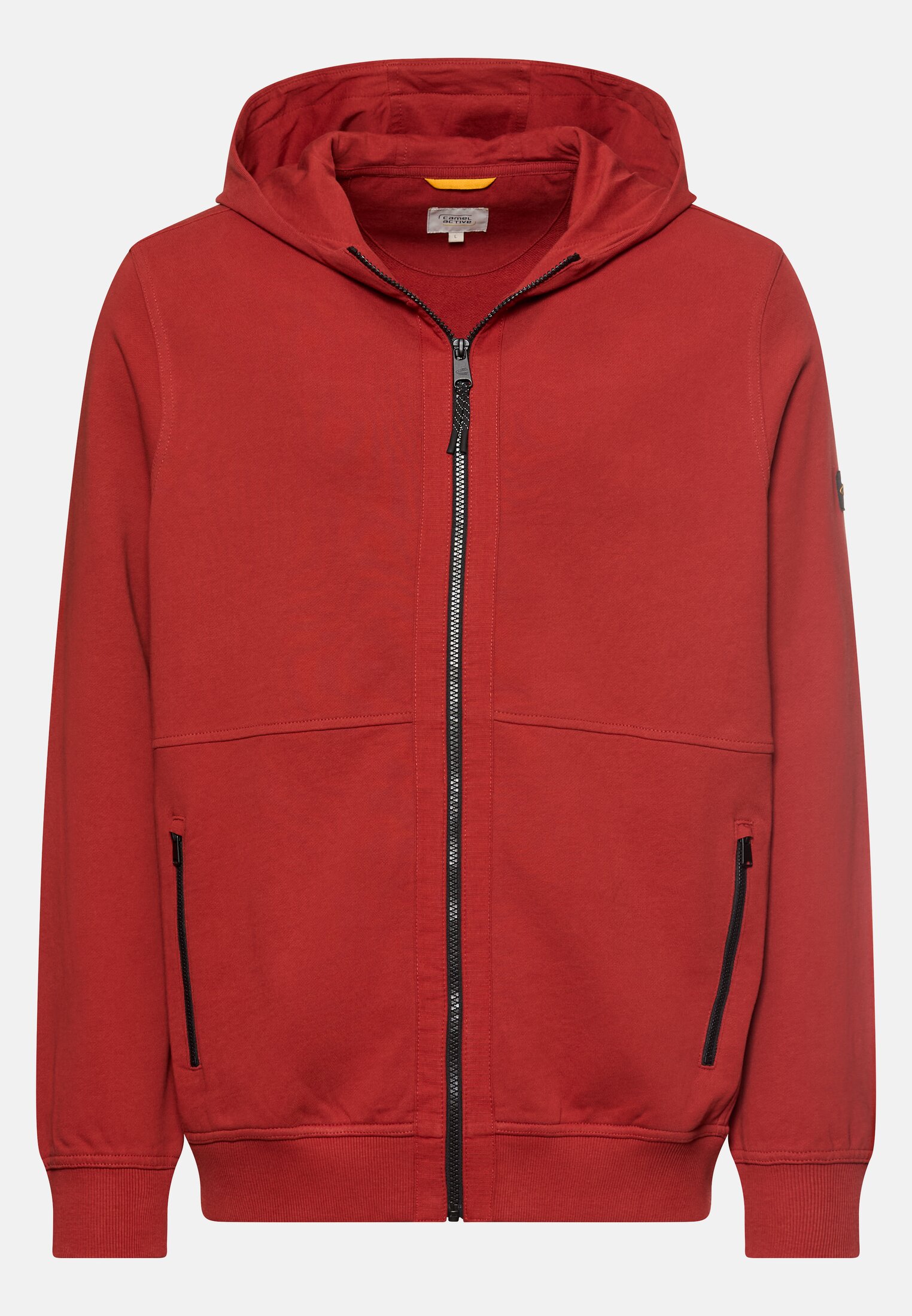 Heren Sweatvest with pockets Rot: Rood frontaal voor