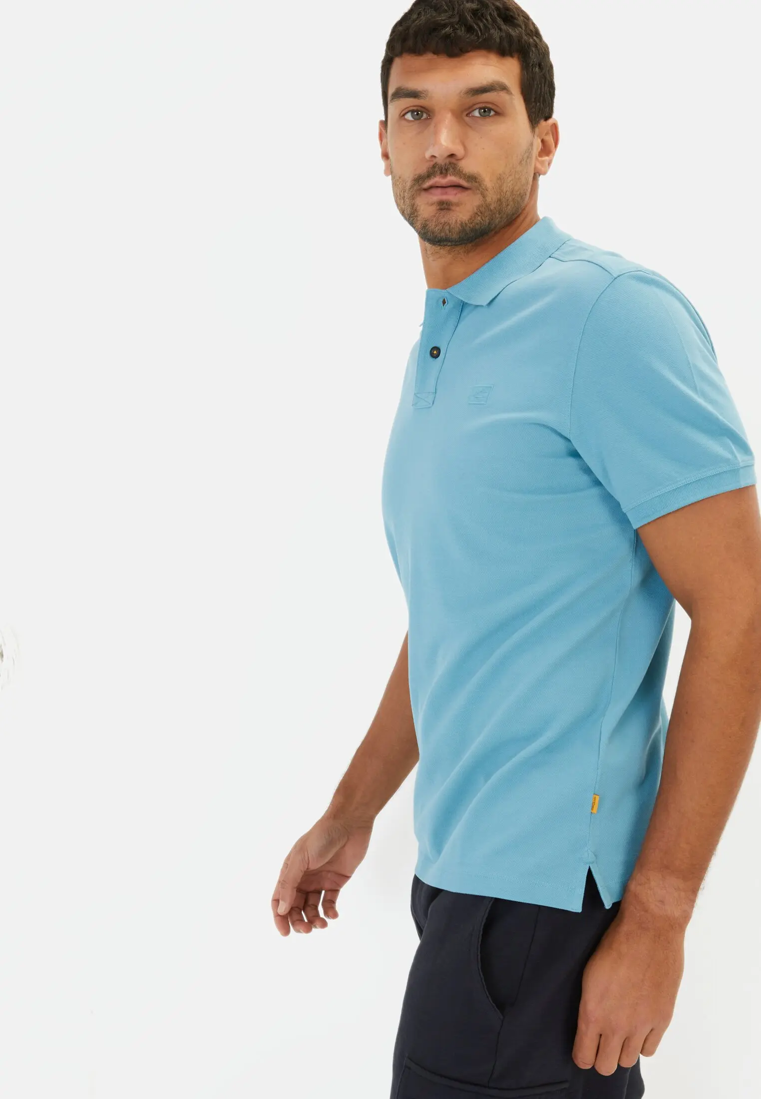 Men Half sleeve polo shirt made of pure cotton Blue