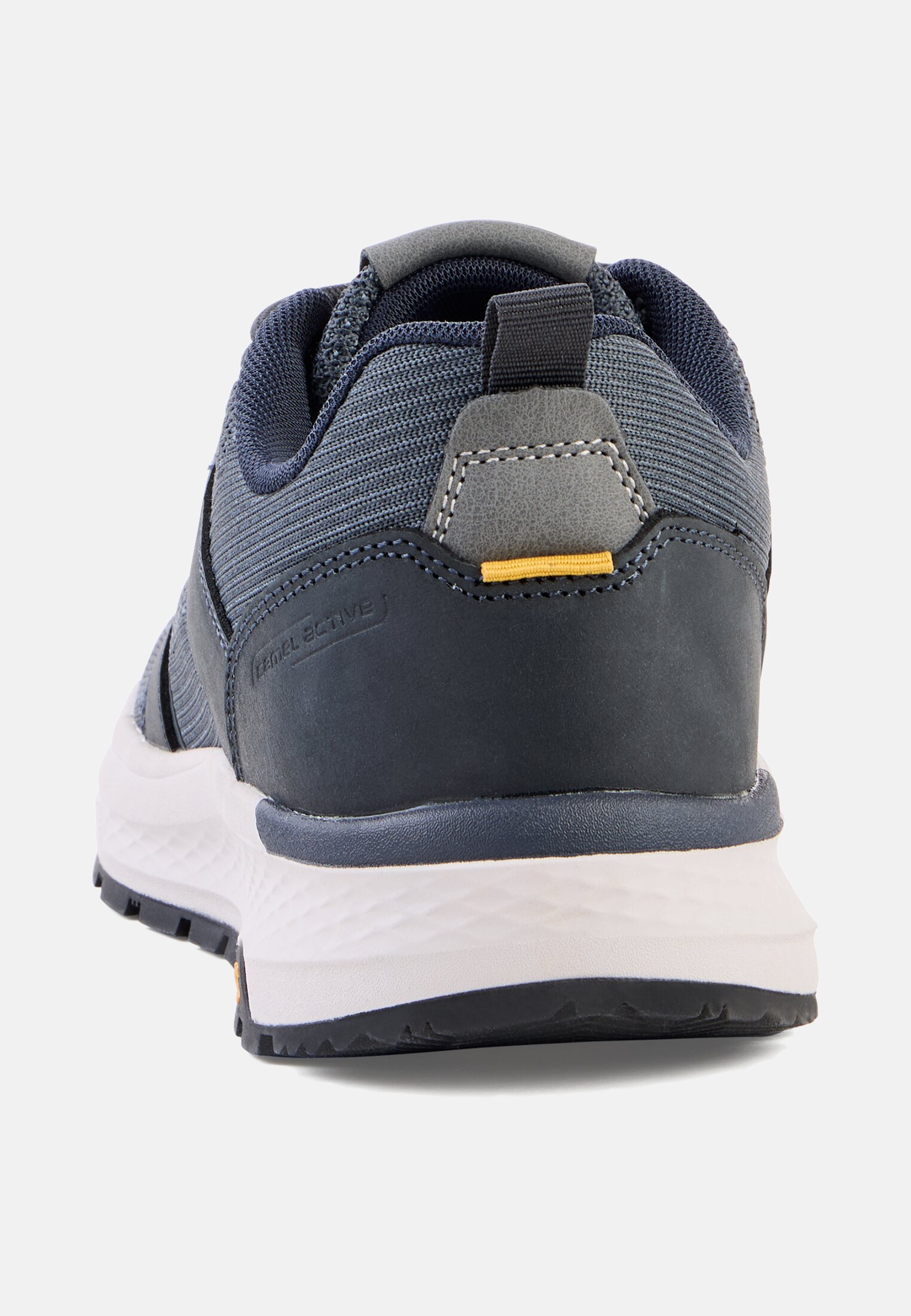 Herren Sneaker aus Leder-Textil Mix blau vorne nah