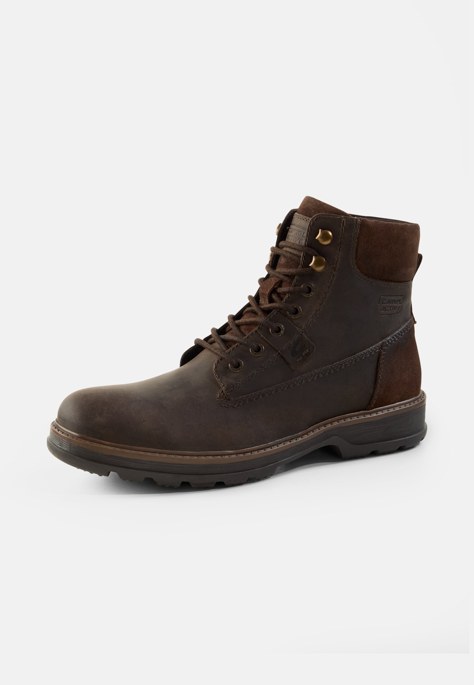 Men Boot with slip-resistant sole Brown frontal back