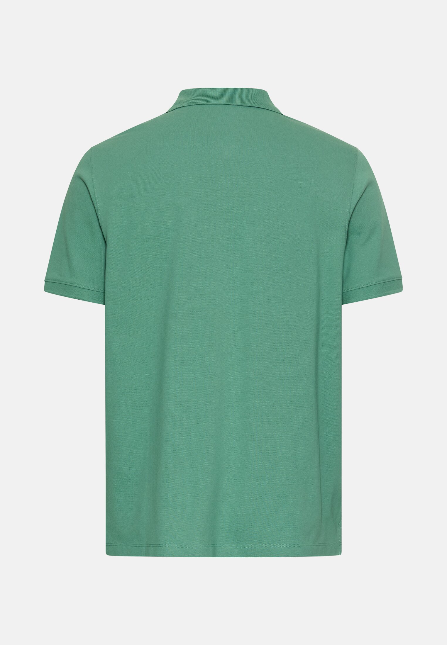 Herren Poloshirt mit Kontrastdetails Lagunengrün frontal hinten