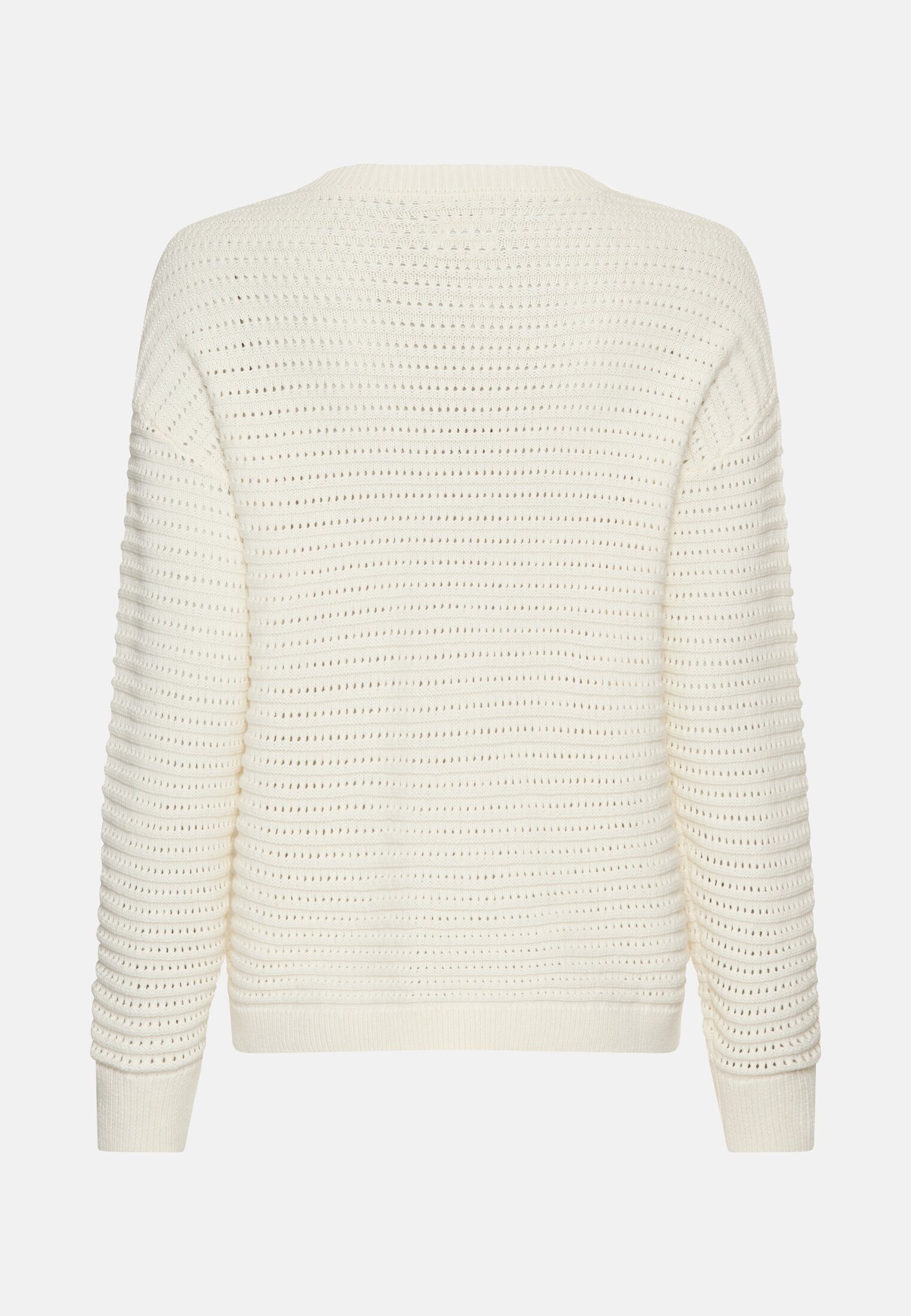 Women Sweater made of a cotton mix Milk white frontal back