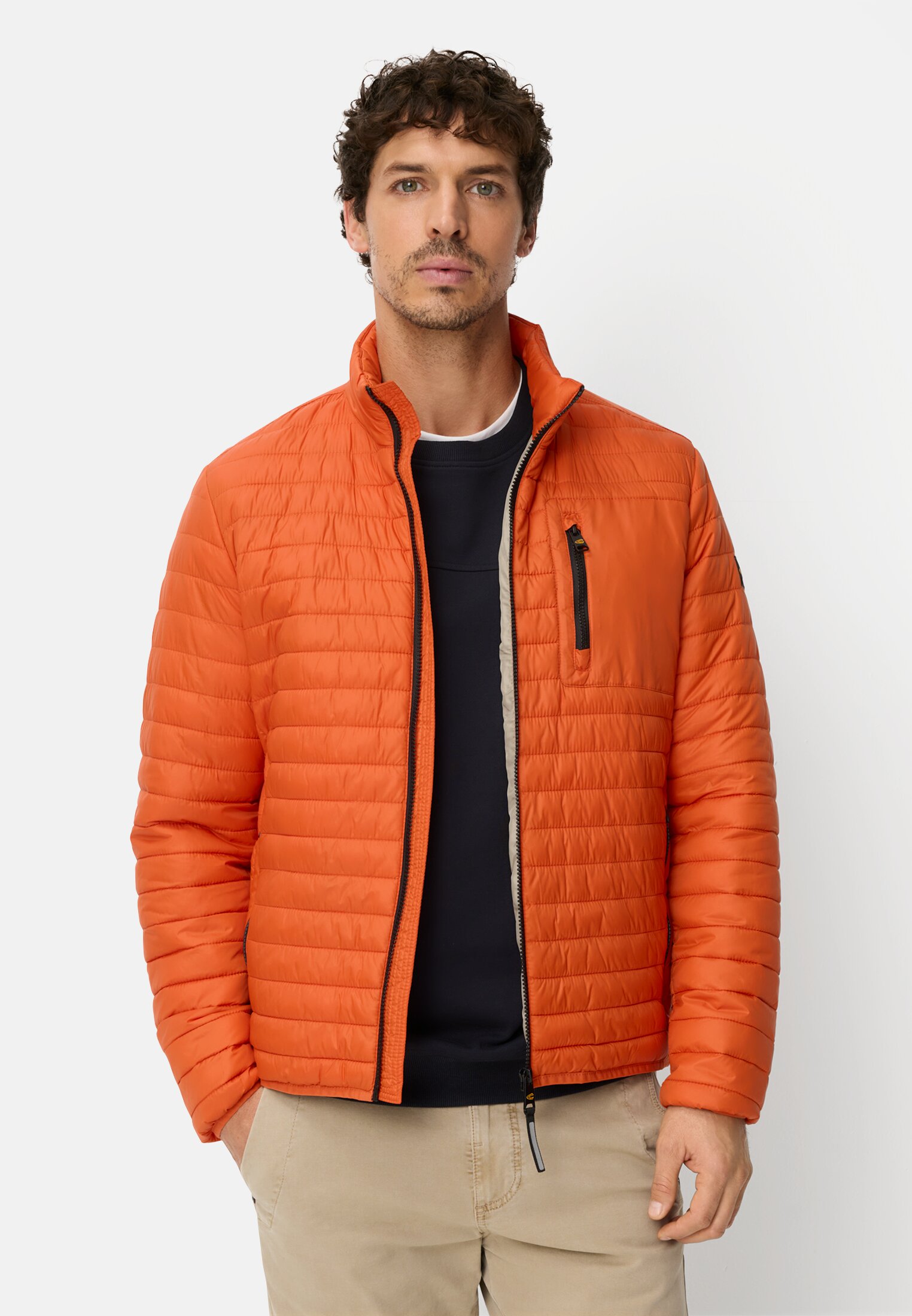 Heren Blouson met opstaande kraag Oranje gedragen voor