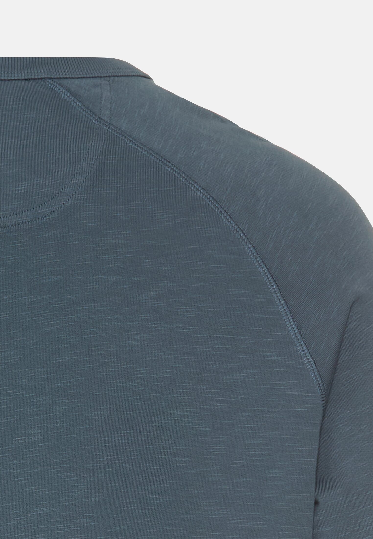 Men Sweatshirt made of pure cotton with raglan sleeves Ink blue close back