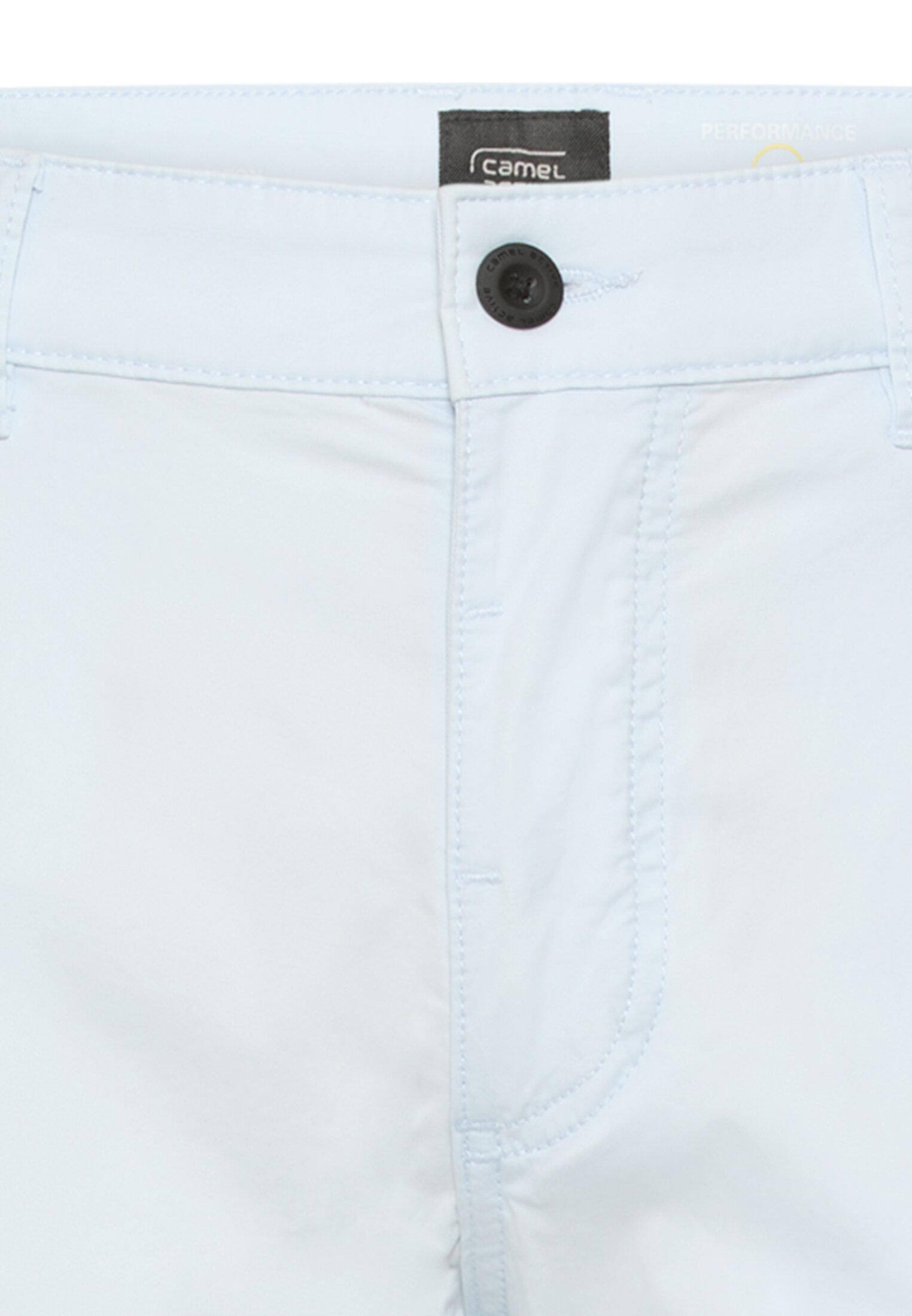 Herren Bermuda Shorts mit Reißverschluss Himmelblau vorne nah