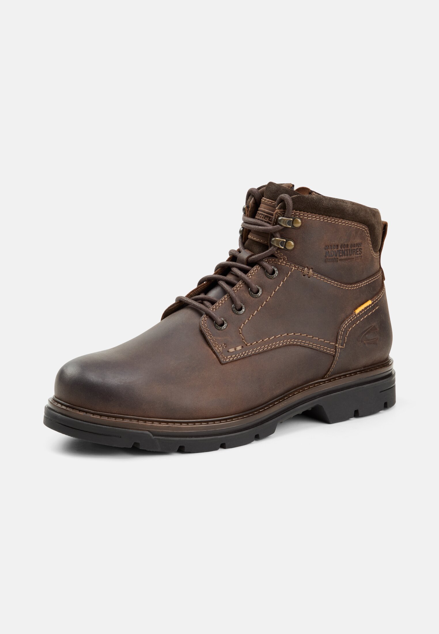 camelactive_Boot_schoko_57GUI02-0400-360_2G Men Lace-up with side zipper Brown frontal back