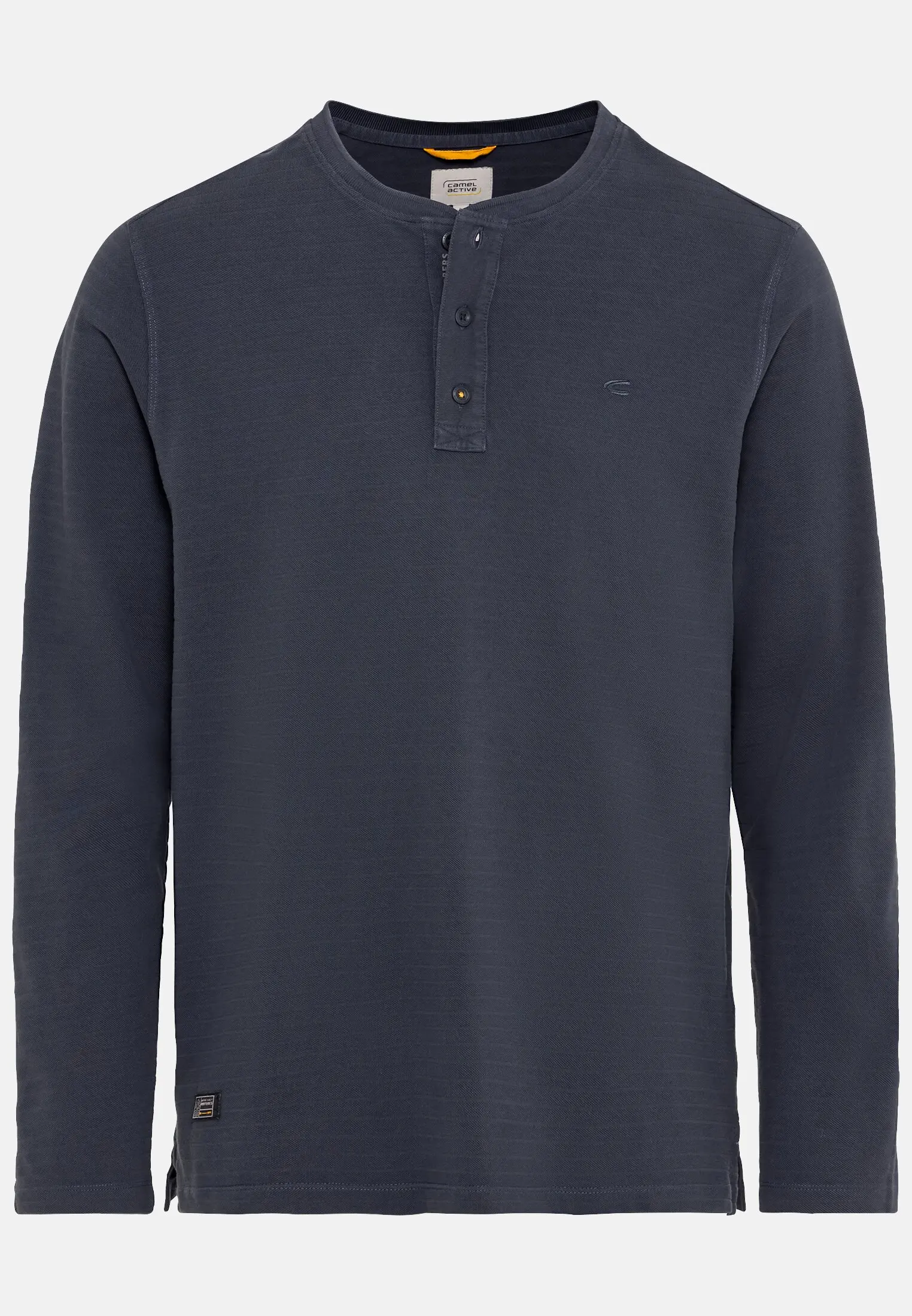 Henley Langarmshirt für Herren in Dunkelblau | M