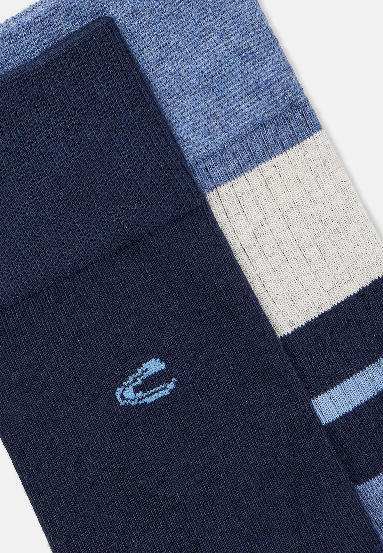 Herren Socken im 2er-Pack mit Baumwollmix Blau hinten nah