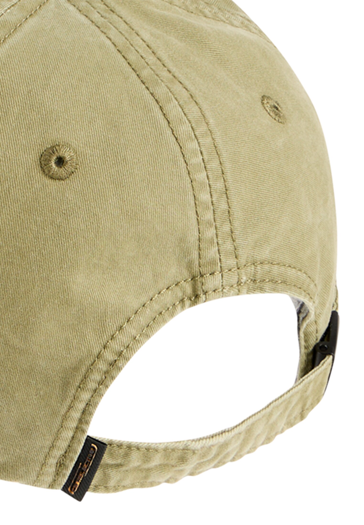 Cap made of pure cotton Olive Green close back