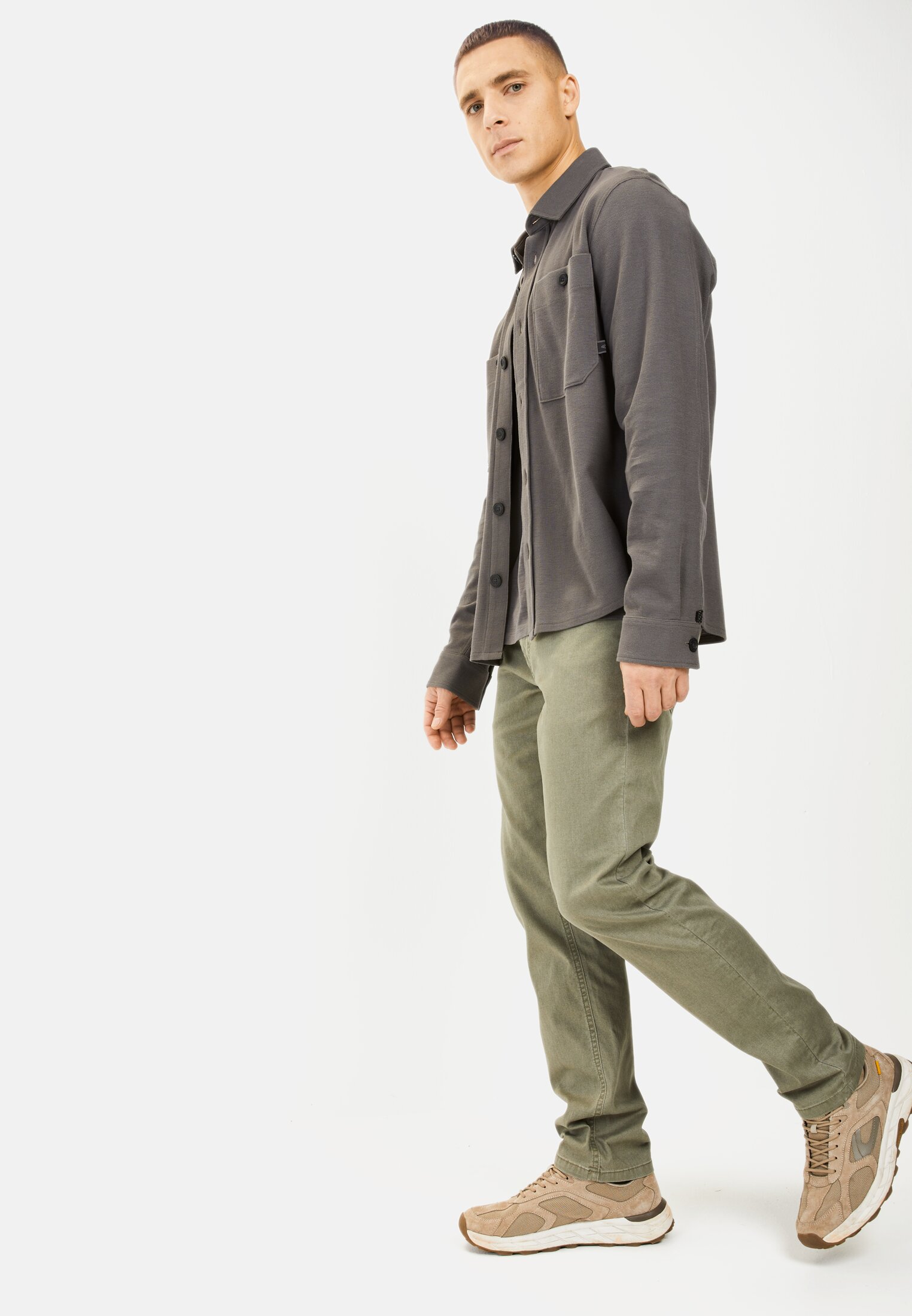 Men Regular Fit 5-pocket trousers Green worn emotional