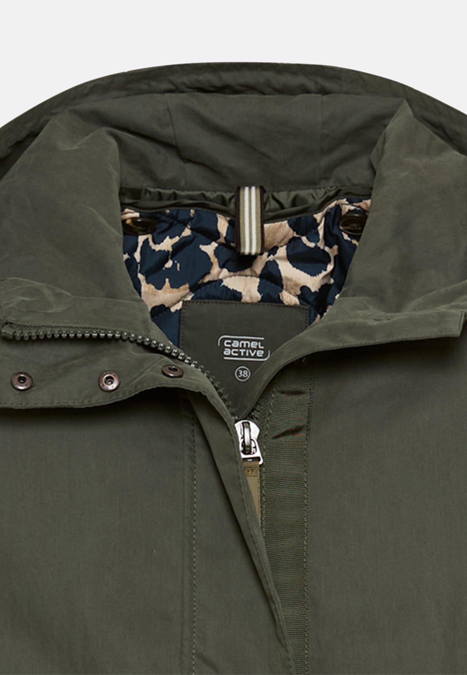 Women 2-in-1 parka with removable inner lining Forest Green front close