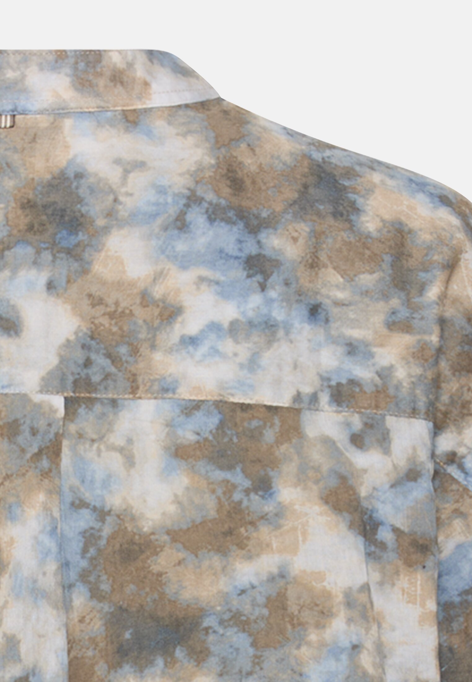 Women Cotton blouse with short sleeves Multicoloured close back