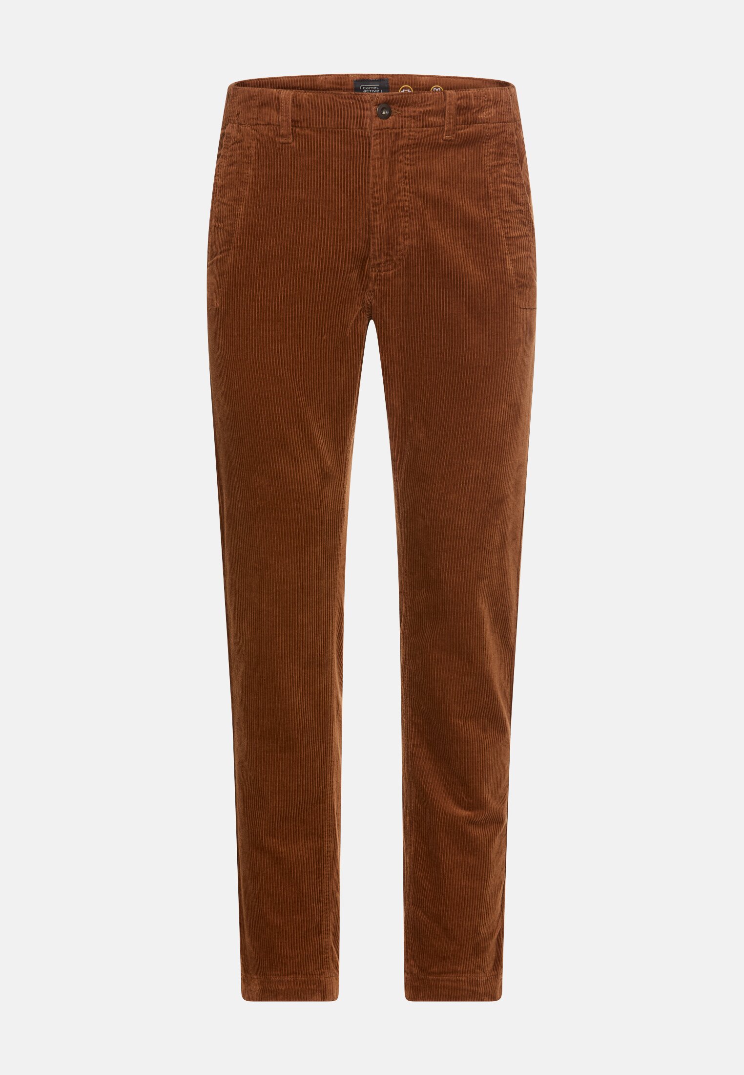 Herren Regular Fit Chino Hose aus Cord Zimt frontal vorn