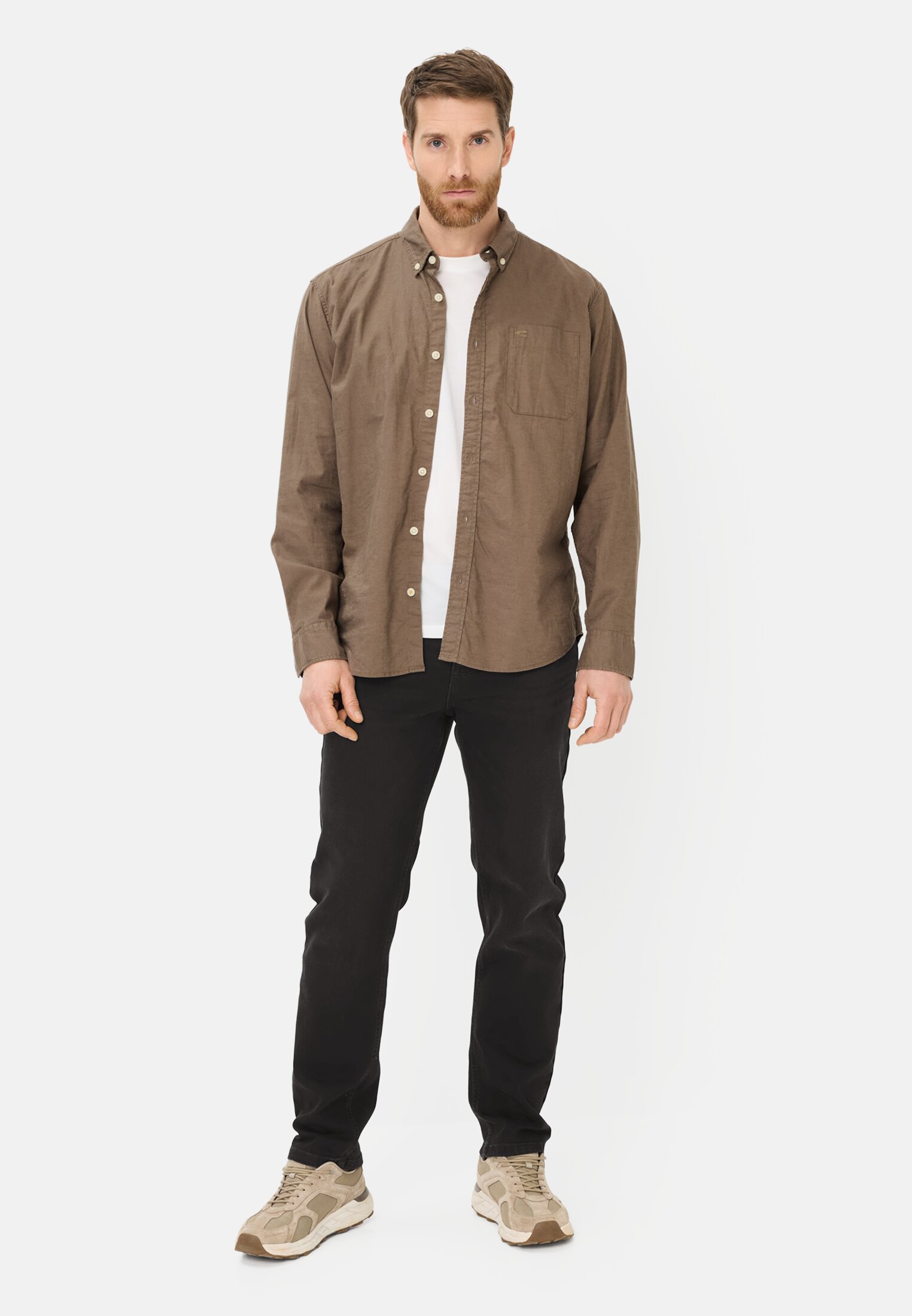 Heren Relaxed-fit jeans met five-pocket-design Grafietgrijs gedragen voor lichaam compleet 