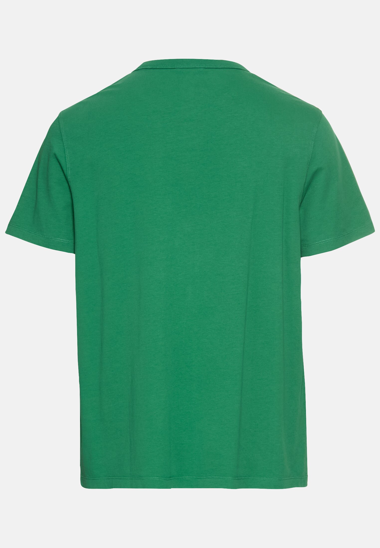 Herren T-Shirt aus reiner Baumwolle mit Rundhalsausschnitt Tannengrün frontal hinten