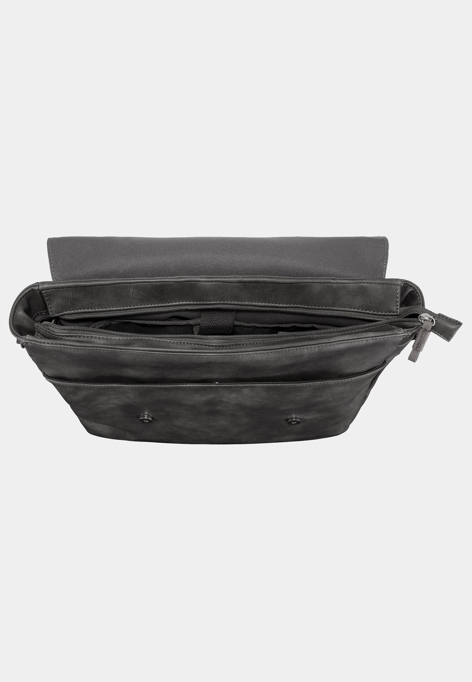 Herren LAOS Messengerbag mit gepolstertem Laptopfach Schwarz vorne nah