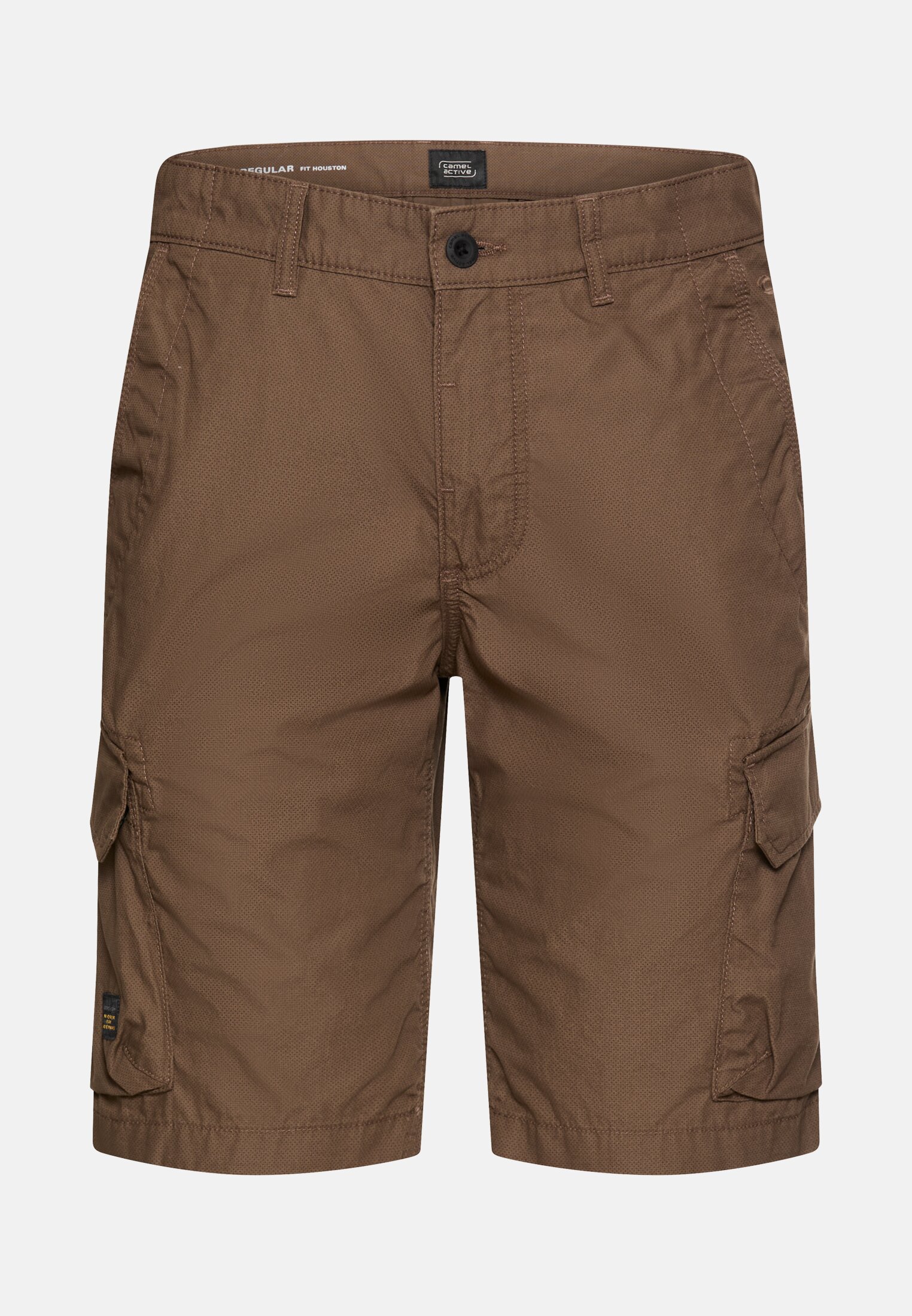 Herren Cargoshorts aus reiner Baumwolle Braun frontal vorn