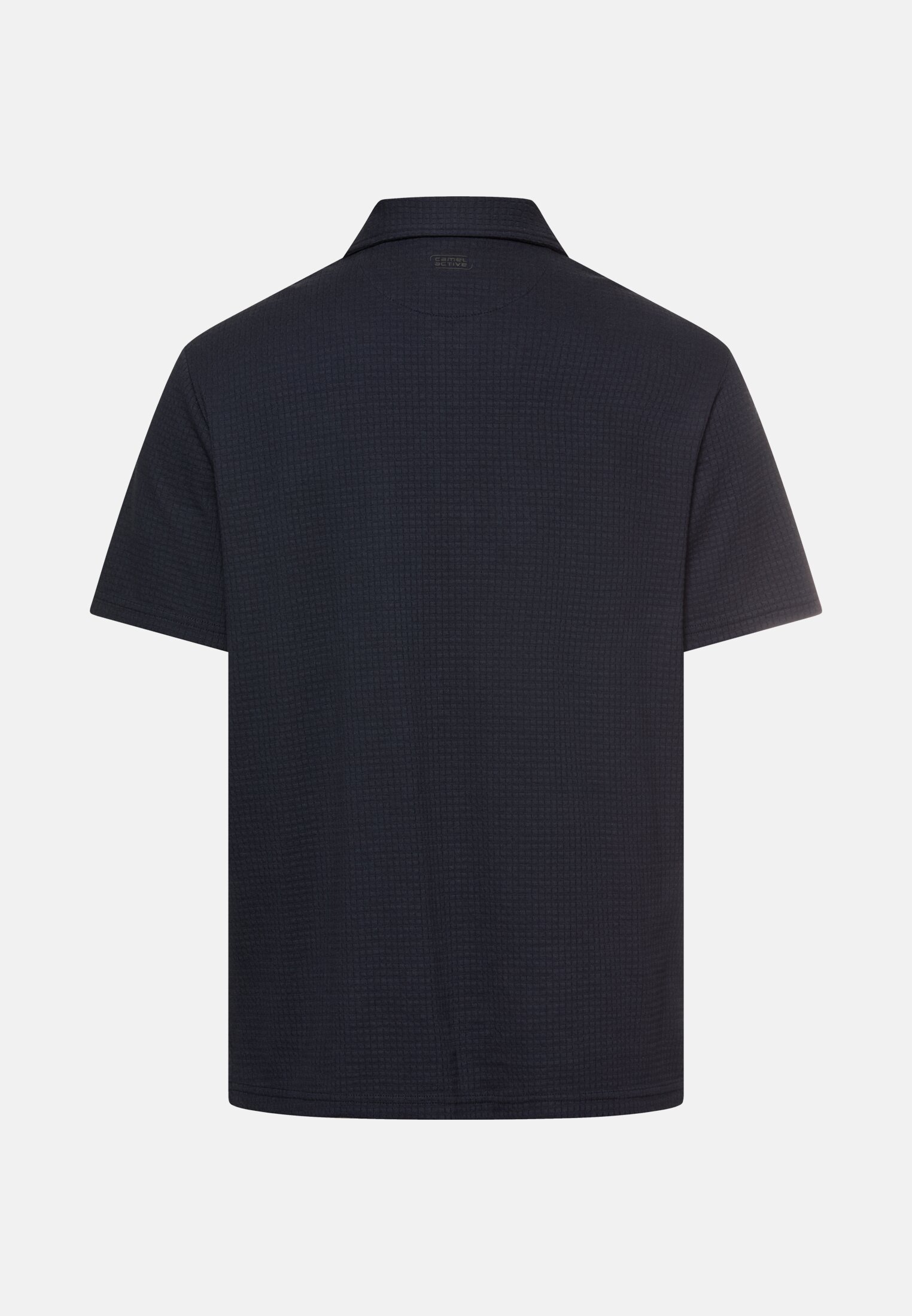 Heren Korte mouwen overhemd met borstzak Donkerblauw frontaal achter