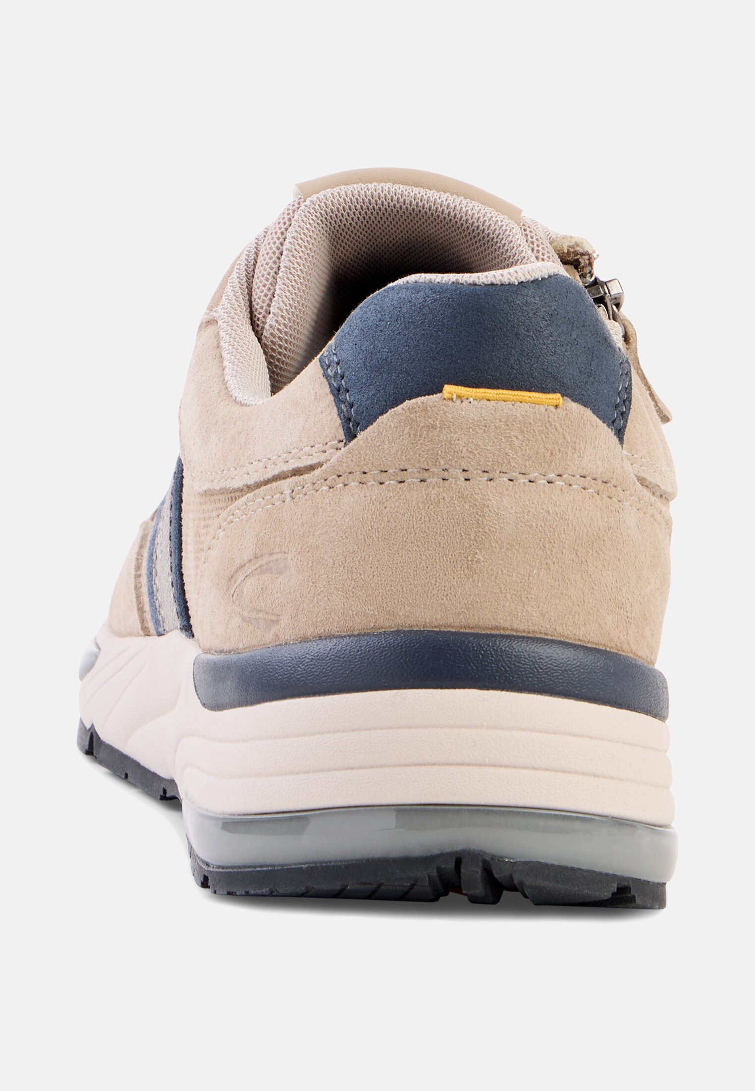 Men Low sneaker with inside zipper Beige front close