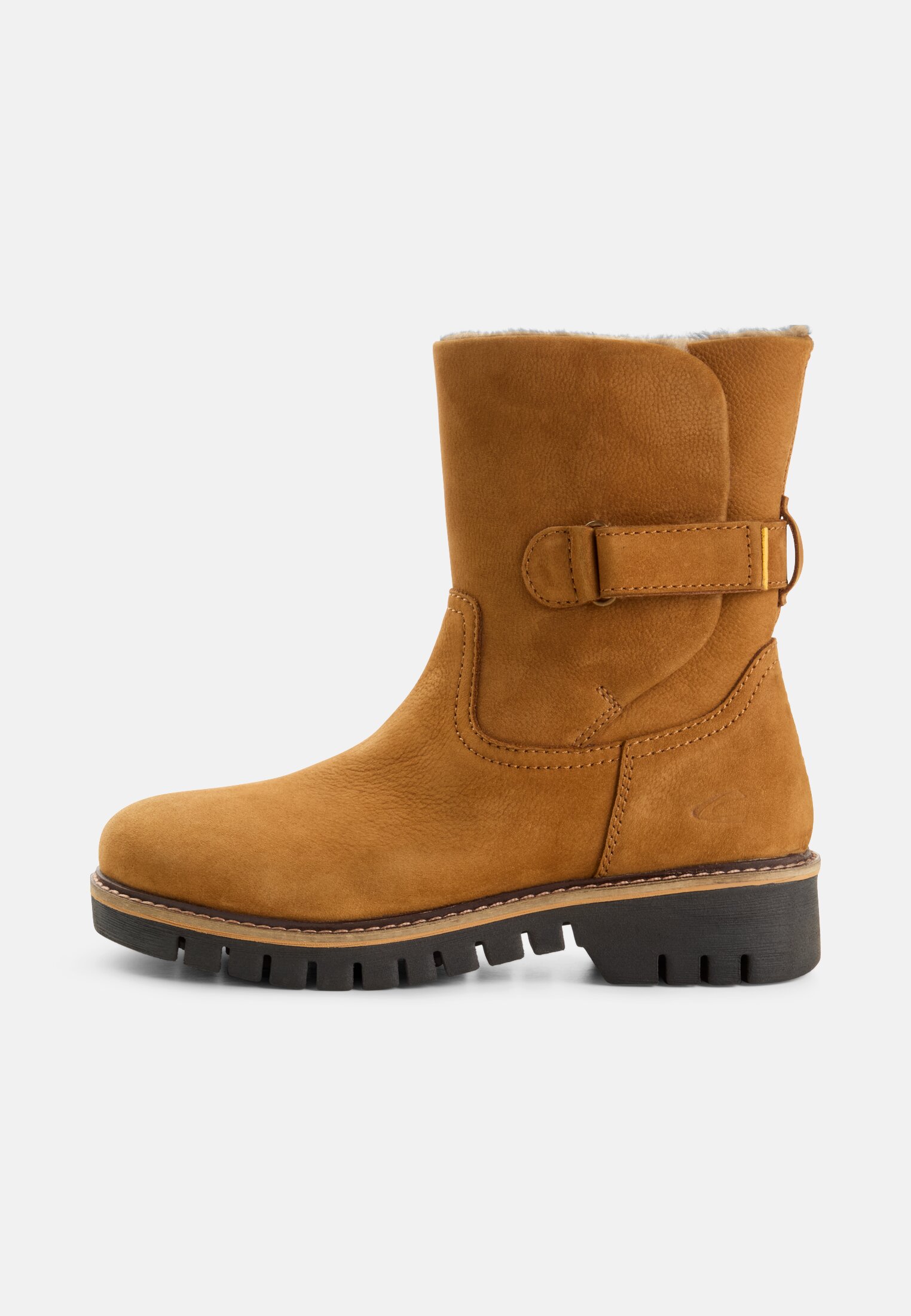 Damen Schlupfschuh mit robuster Gummisohle Hellbraun frontal vorn
