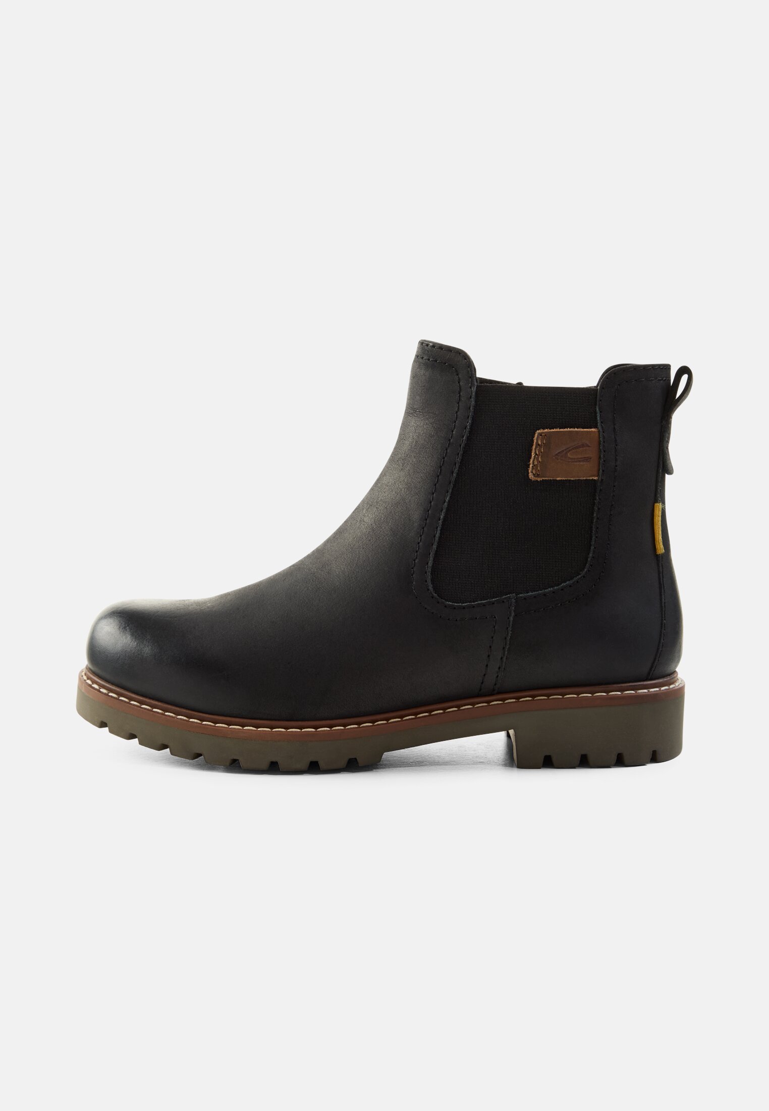 Damen Chelsea Boot mit Reißverschluss Schwarz frontal vorn