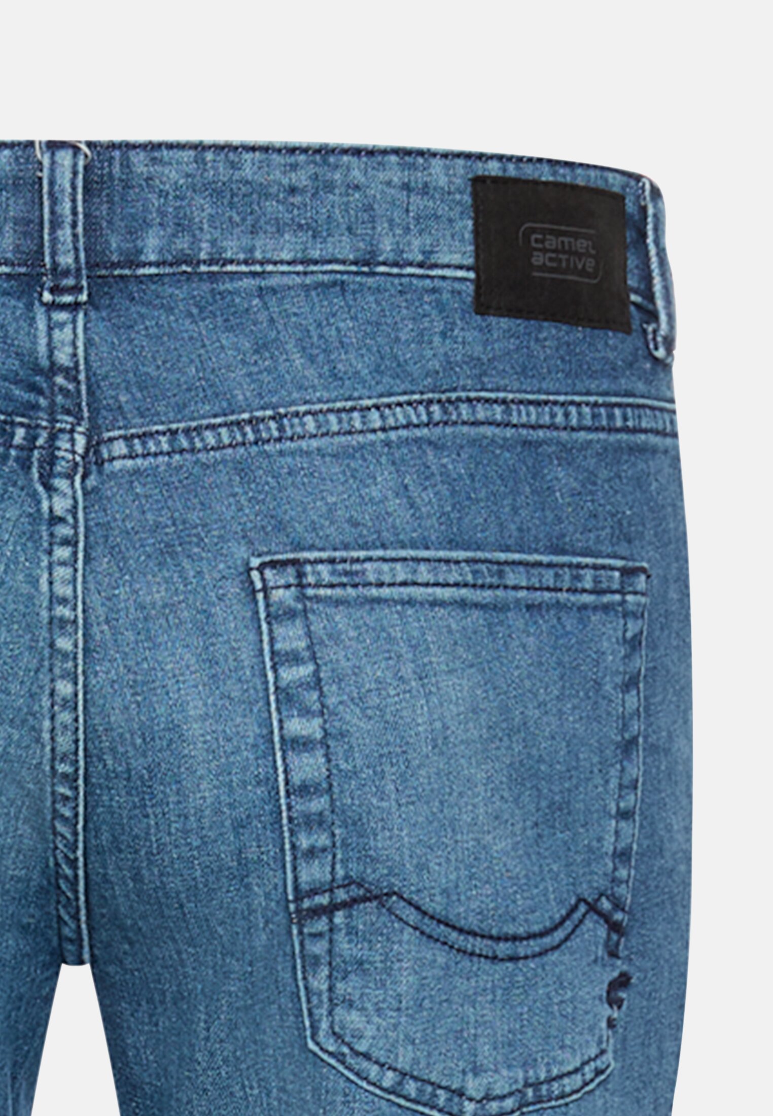 Men 5 Pocket Slim Fit Jeans Blue close back
