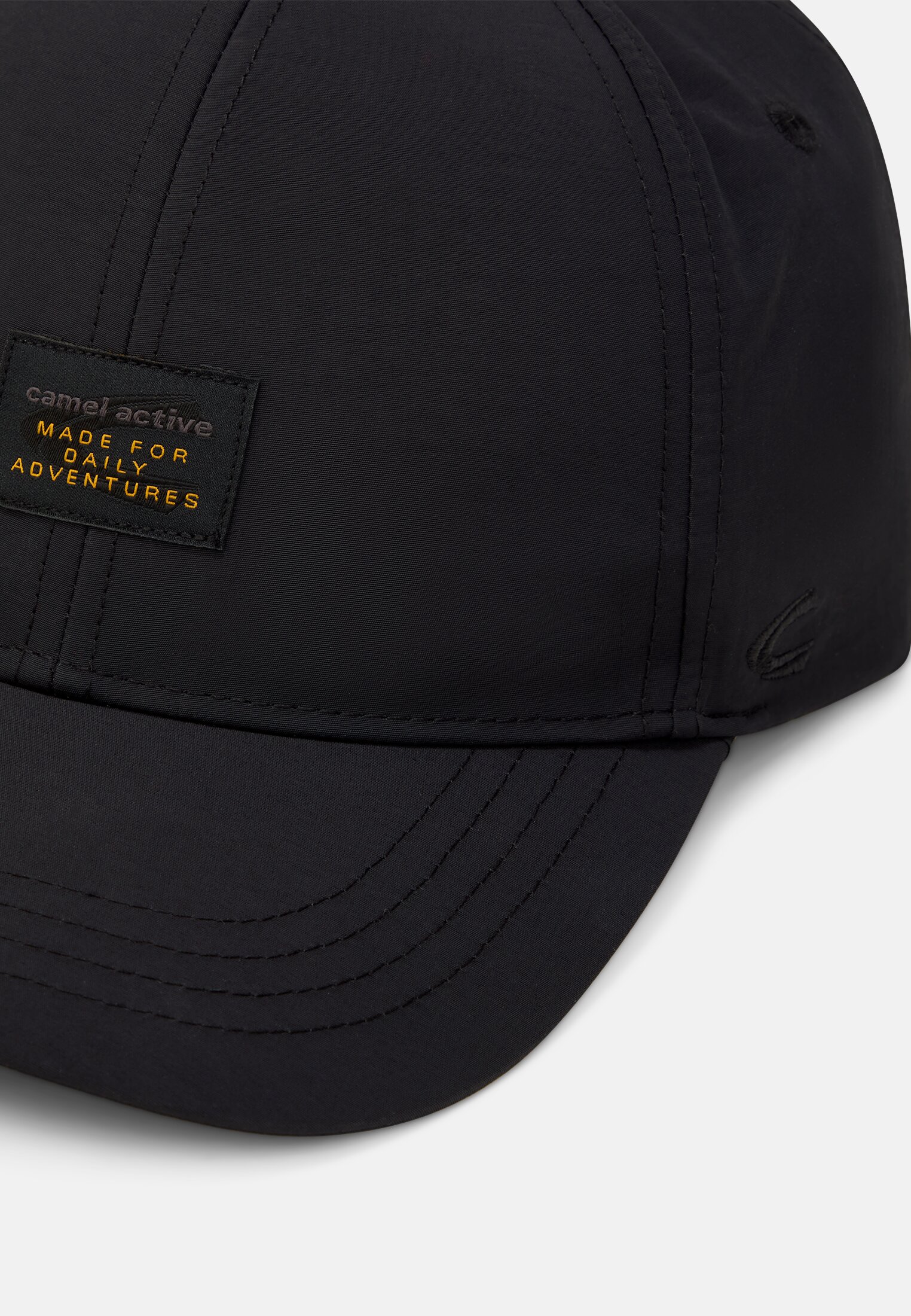 Herren 6-Panel Cap aus Polyamid mit wasserabweisender und schnell trocknender Eigenschaft Navyblau hinten nah