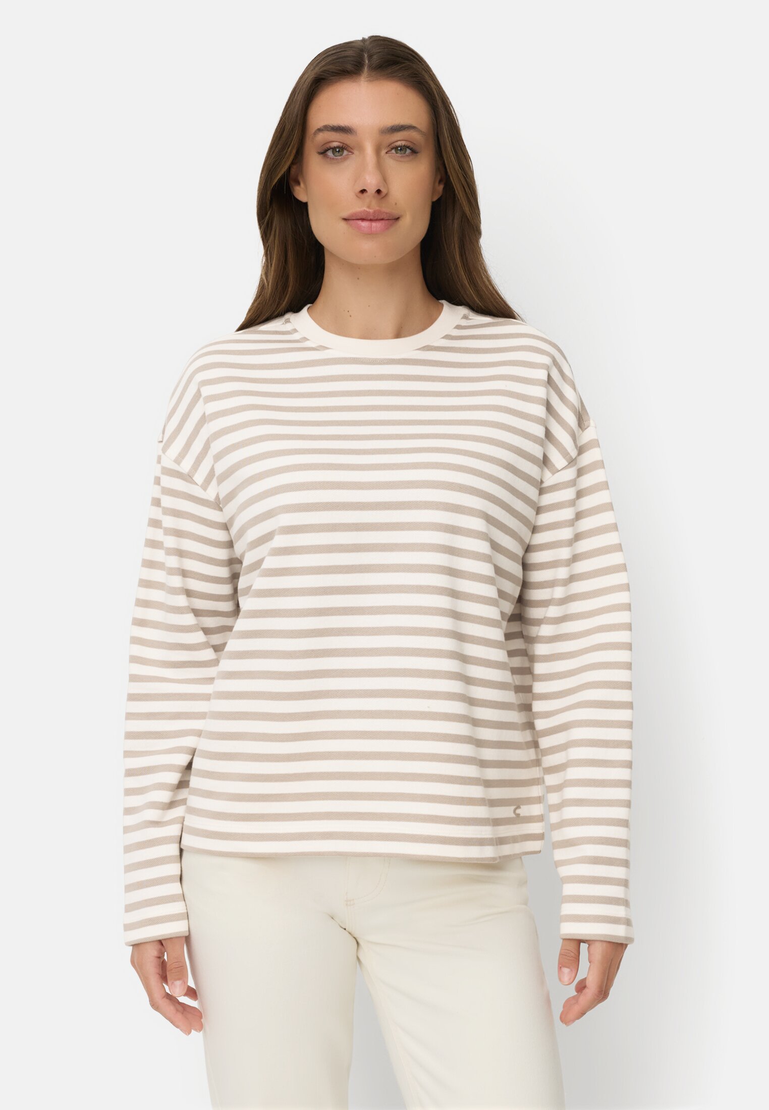 Vrouwen Sweatshirt van een katoenmix Grijs gedragen voor