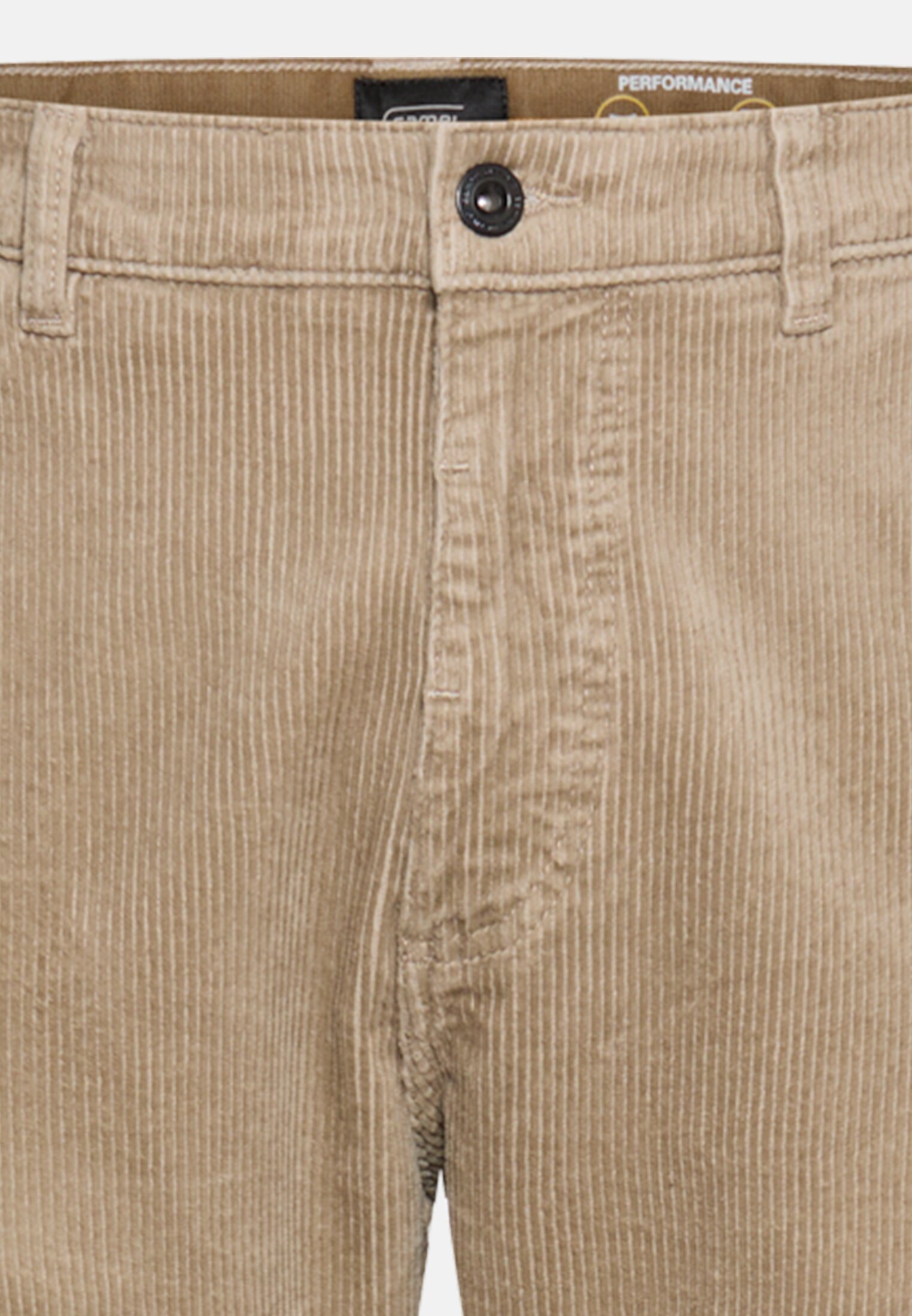Men Regular Fit Cord Chino Beige front close