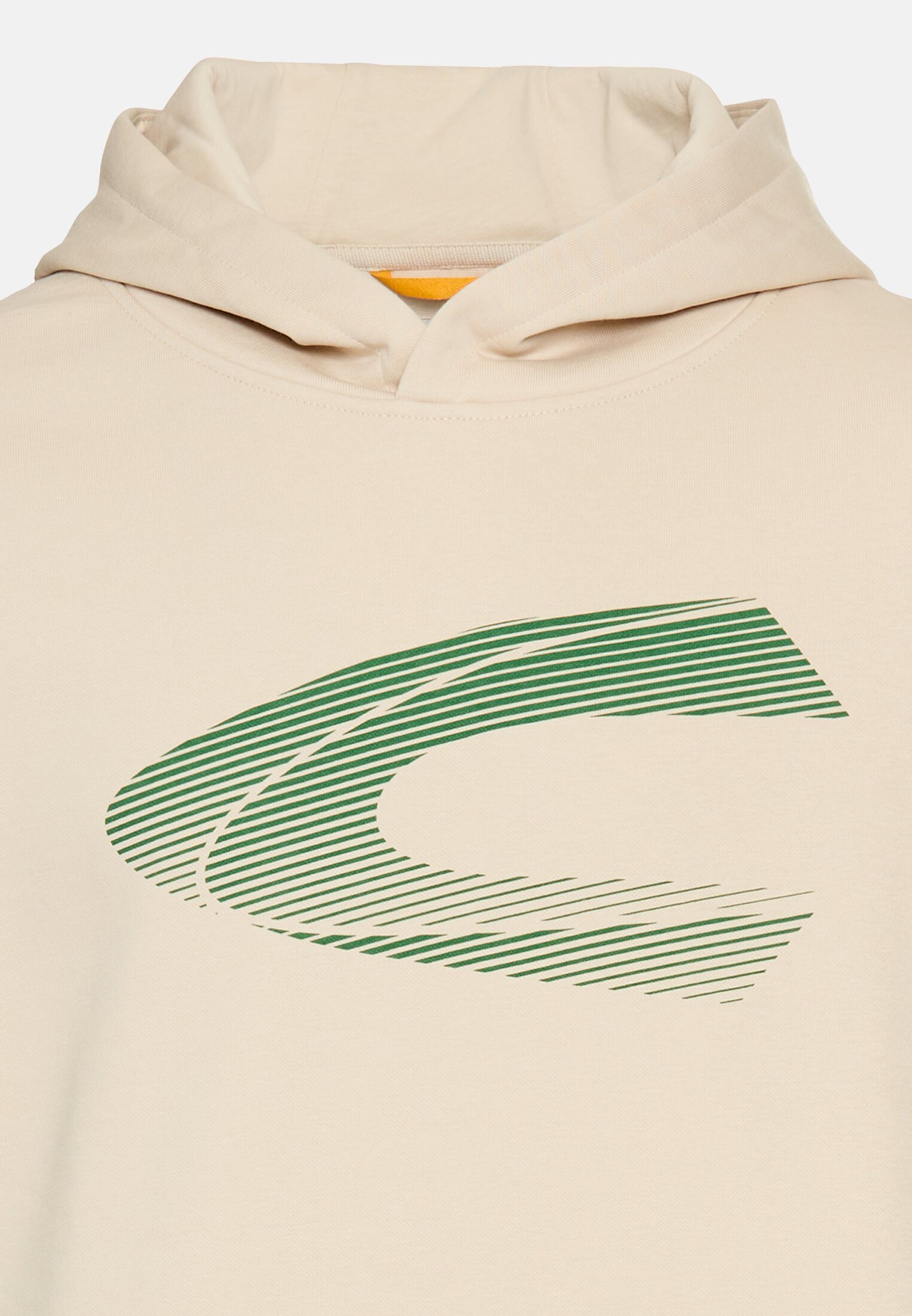 Herren Hoodie aus Baumwollmix Hafer vorne nah