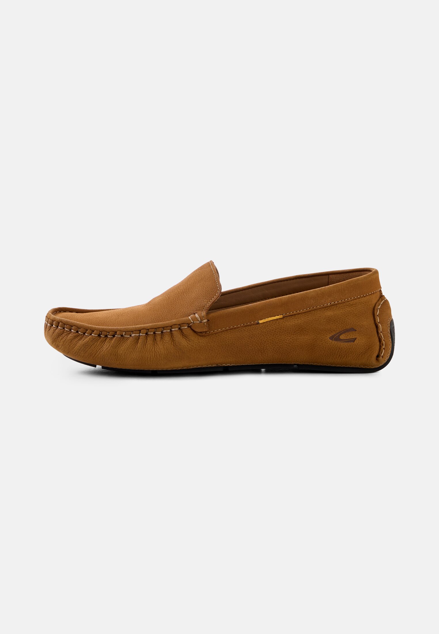 Men Moccasin made from nubuck leather Brown frontal front
